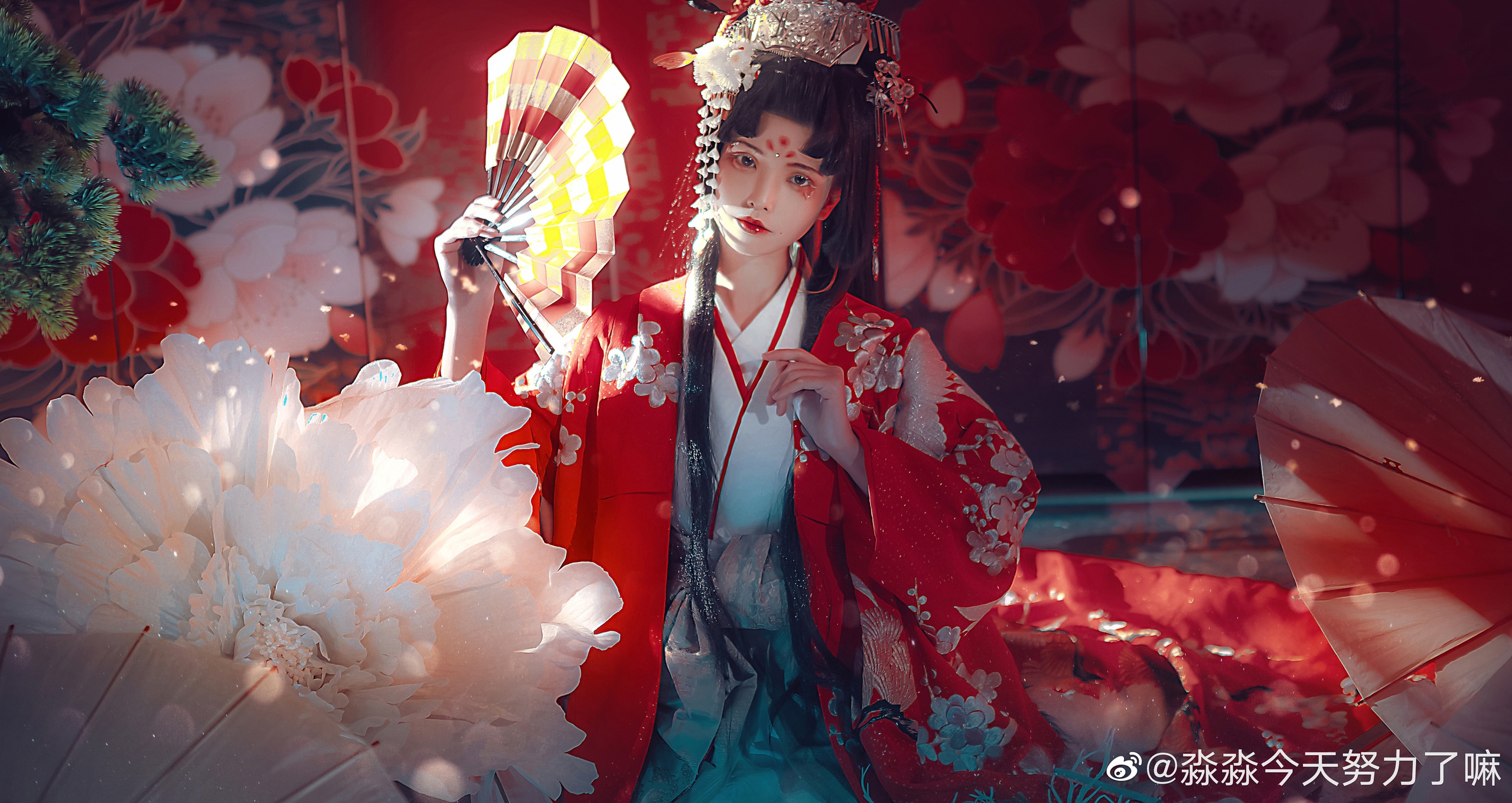 Download mobile wallpaper Kimono, Model, Fan, Women, Asian, Cosplay for free.