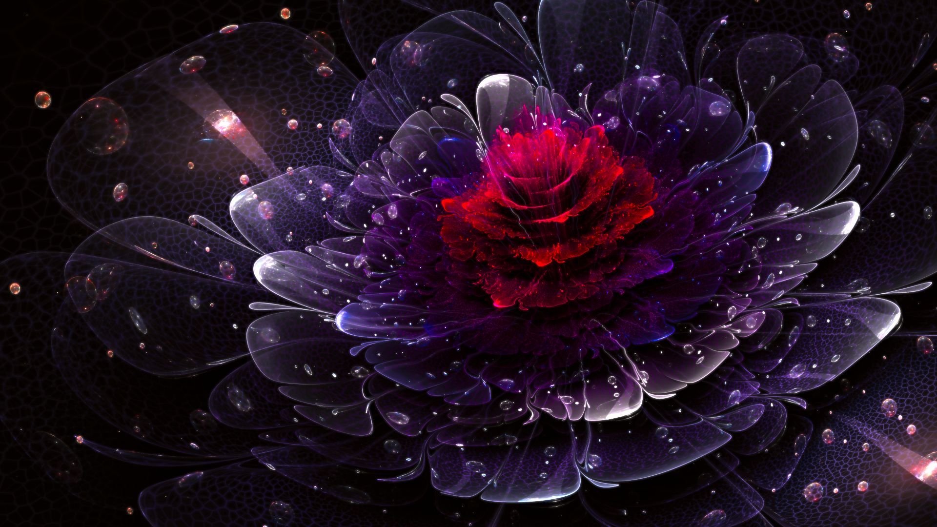 Download mobile wallpaper Abstract, Flower, Fractal, Purple for free.