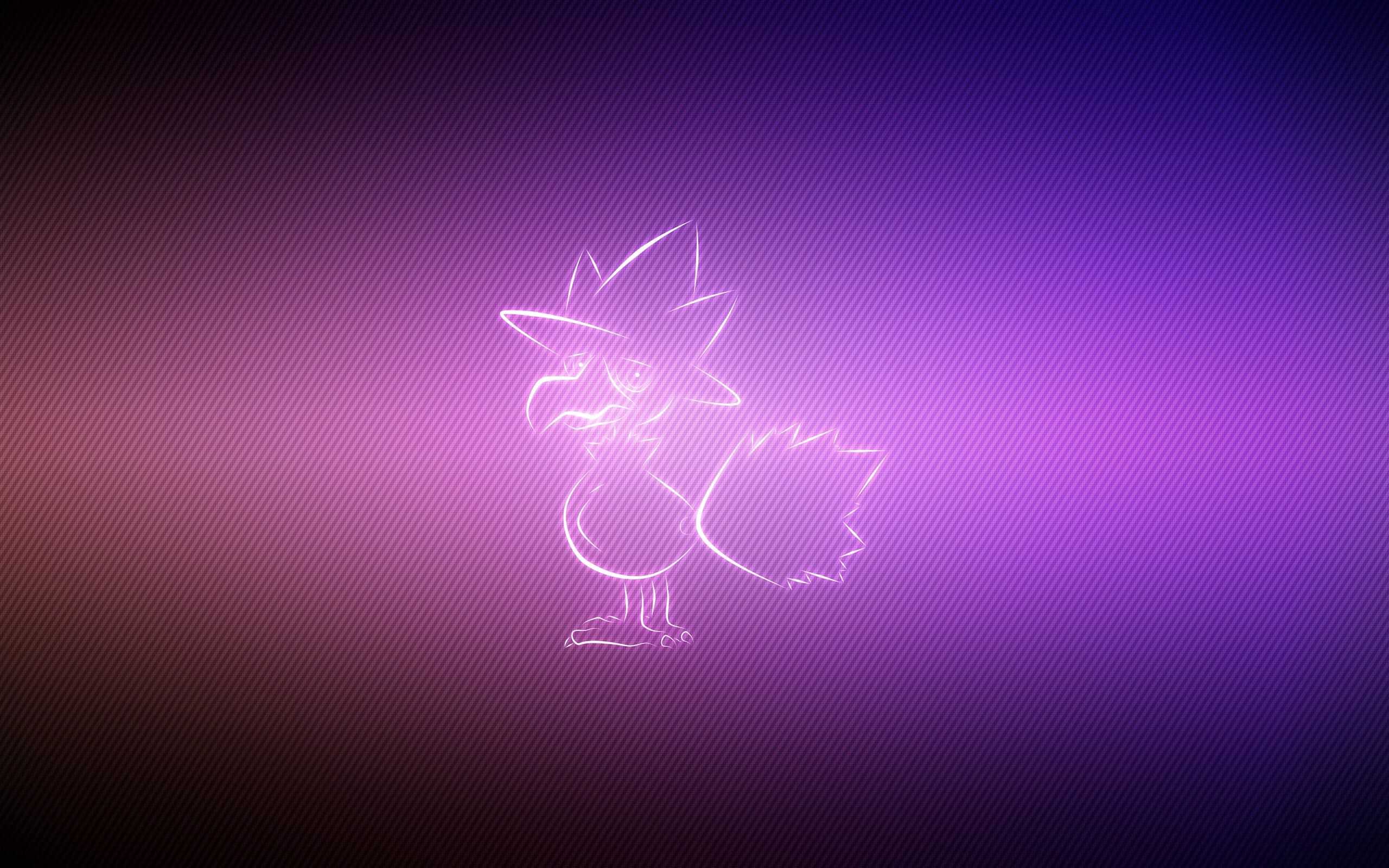pokémon, lilac, background, vector, pokemon, murkrow HD wallpaper