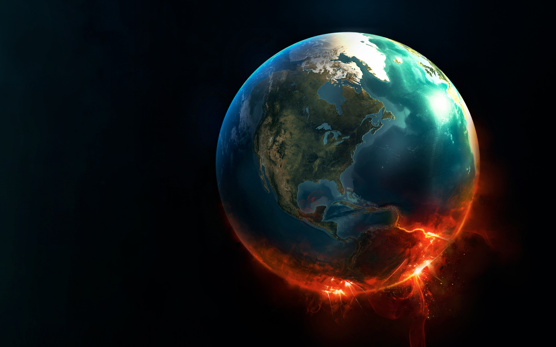 Download mobile wallpaper Fire, Earth, From Space, Space for free.