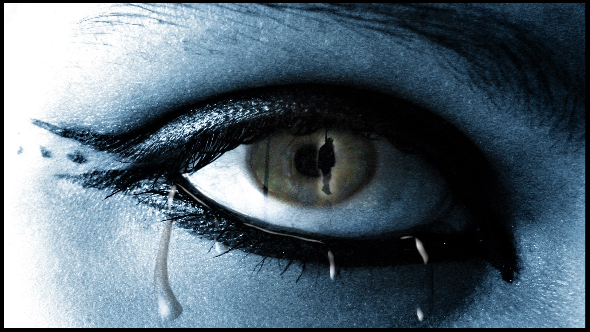 Download mobile wallpaper Death, Dark, Eye, Crying for free.