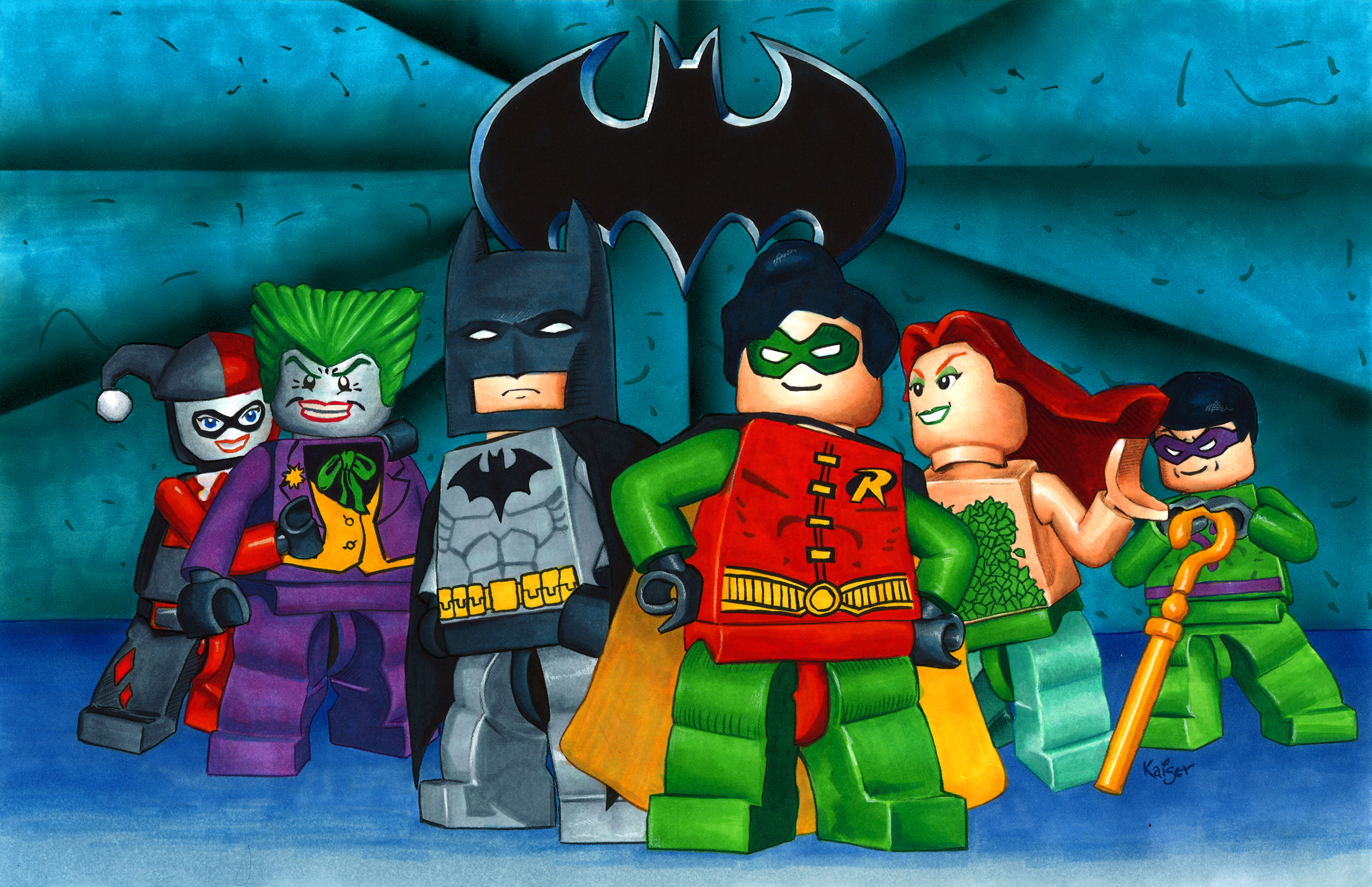 lego batman: the videogame, video game, batman, dick grayson, harley quinn, joker, poison ivy, riddler (dc comics), robin (dc comics), lego