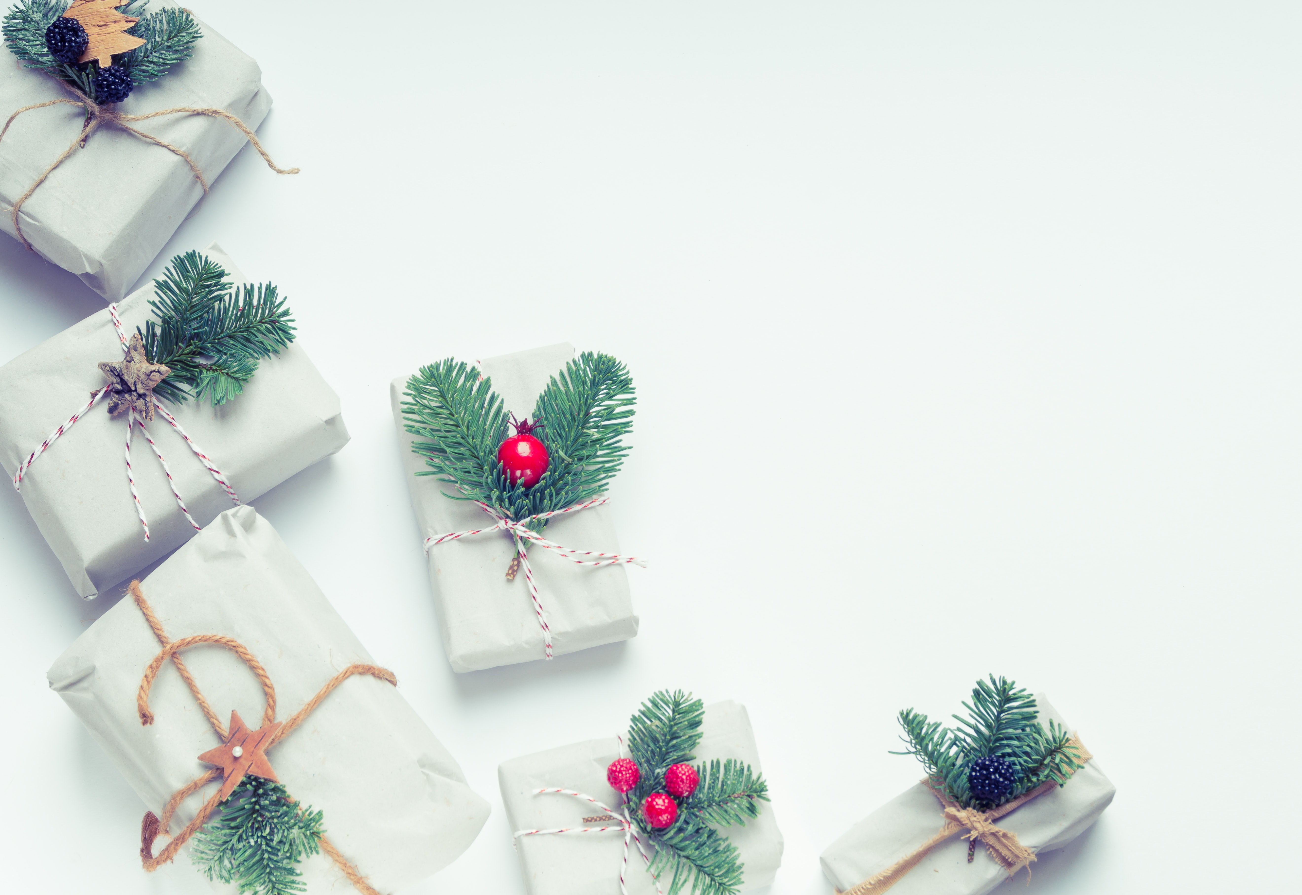Скачать обои бесплатно Рождество, Коробка, Подарки, Рождественские Украшения, Праздничные картинка на рабочий стол ПК