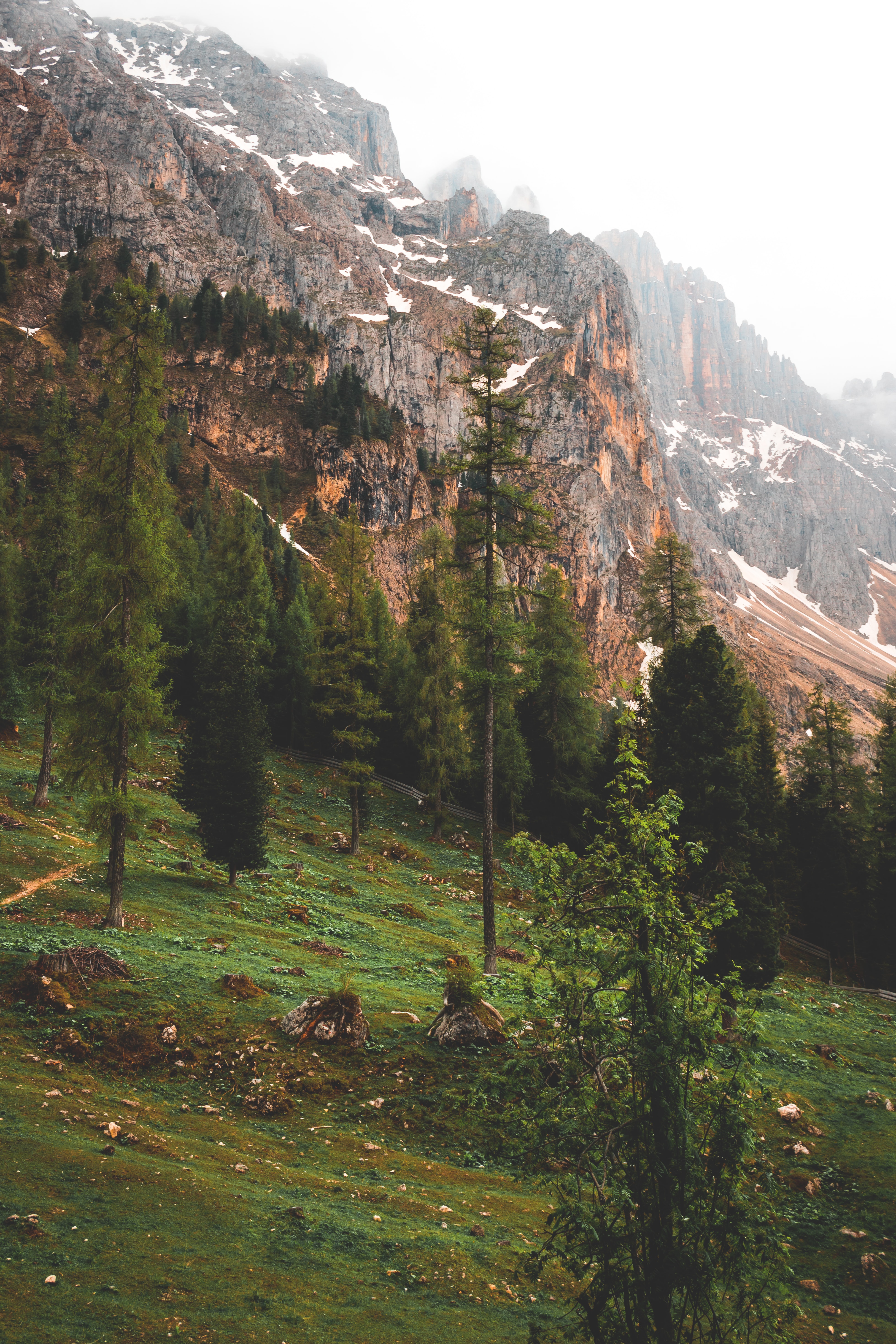 Laden Sie das Natur, Bäume, Felsen, Die Steine, Nebel, Mountains-Bild kostenlos auf Ihren PC-Desktop herunter