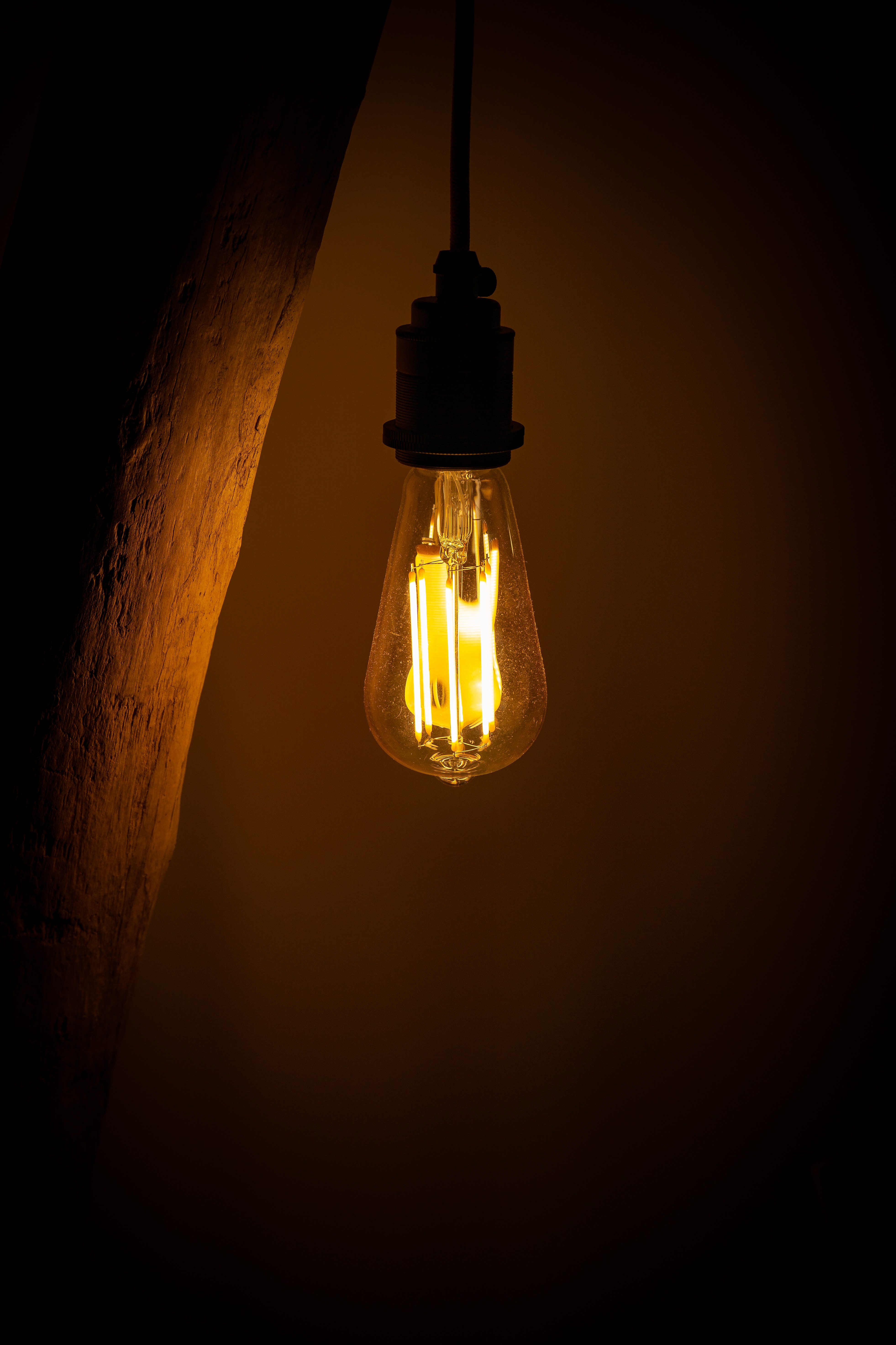 lamp, dark, lighting, electricity, illumination, light bulb HD wallpaper