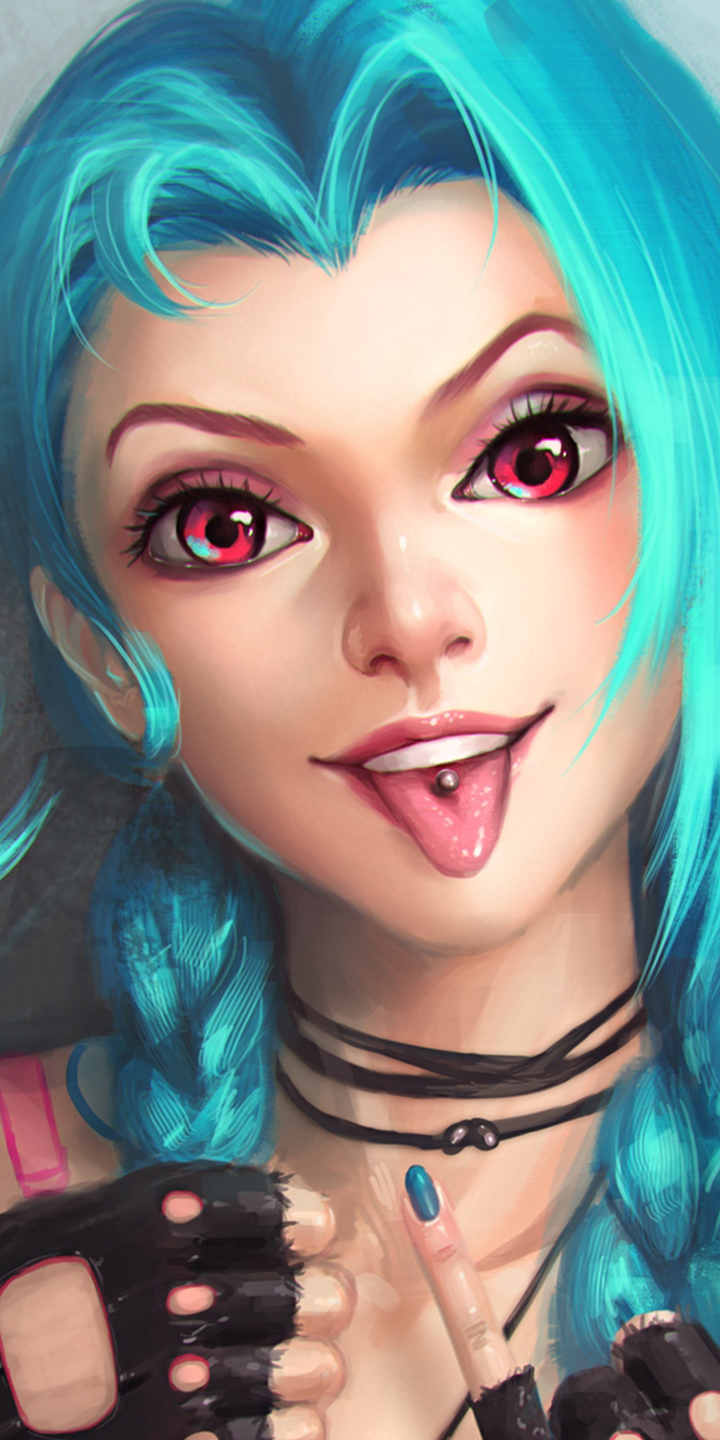 Baixar papel de parede para celular de League Of Legends, Videogame, Cabelo Aqua, Olhos Cor De Rosa, Jinx (Liga Das Lendas) gratuito.