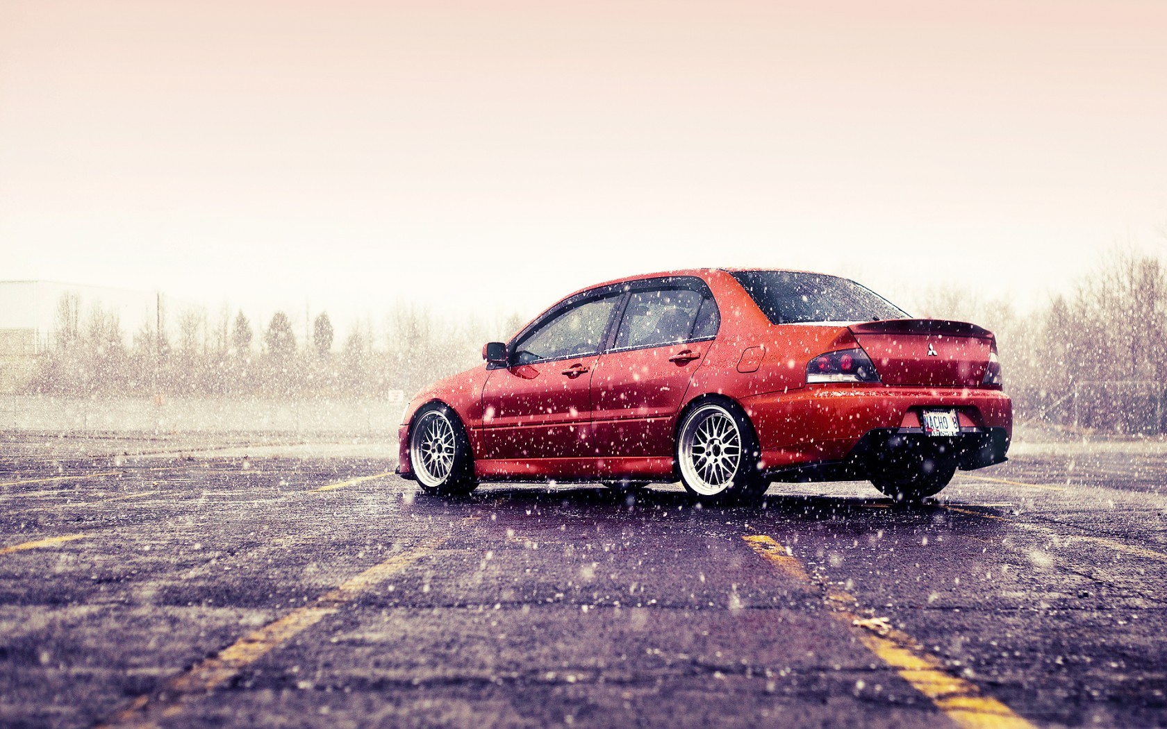 mitsubishi, transport, auto, snow cell phone wallpapers