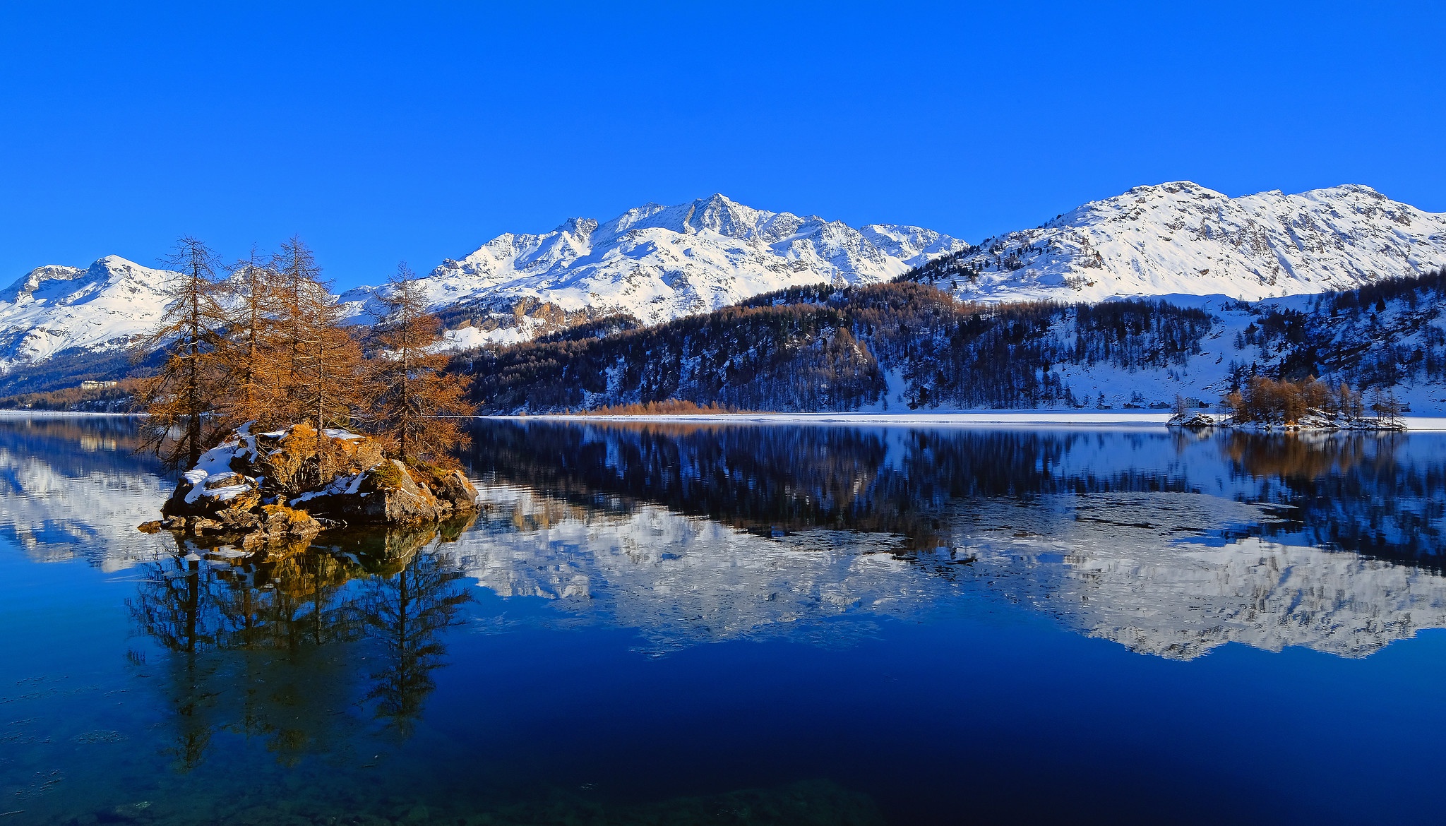 Download mobile wallpaper Nature, Mountain, Lake, Reflection, Earth, Switzerland for free.
