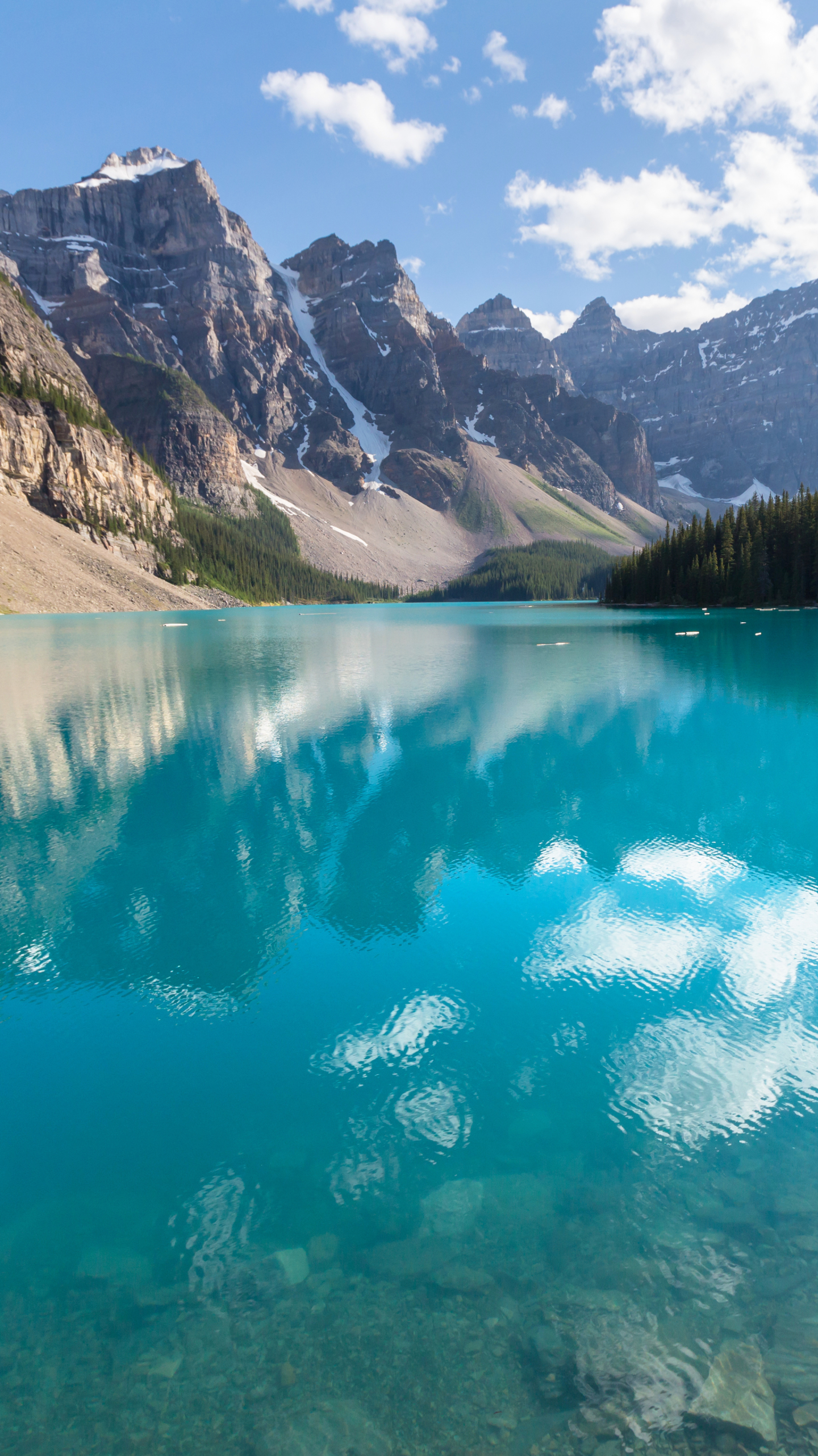 Download mobile wallpaper Nature, Lakes, Mountain, Lake, Reflection, Canada, Earth, Moraine Lake for free.