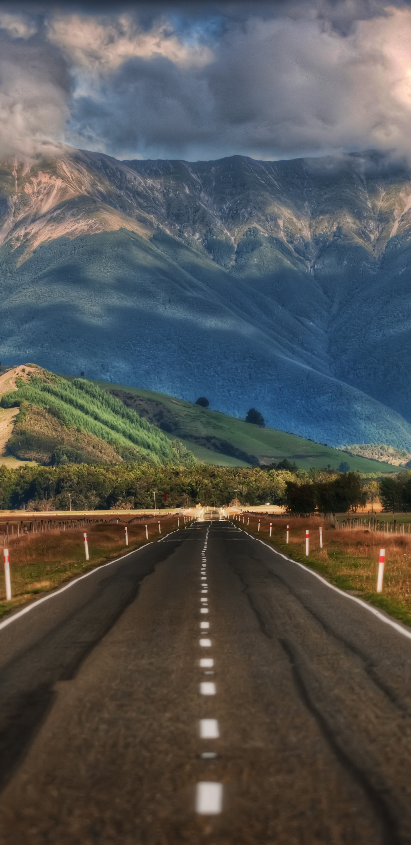 new zealand, man made, road, southern alps