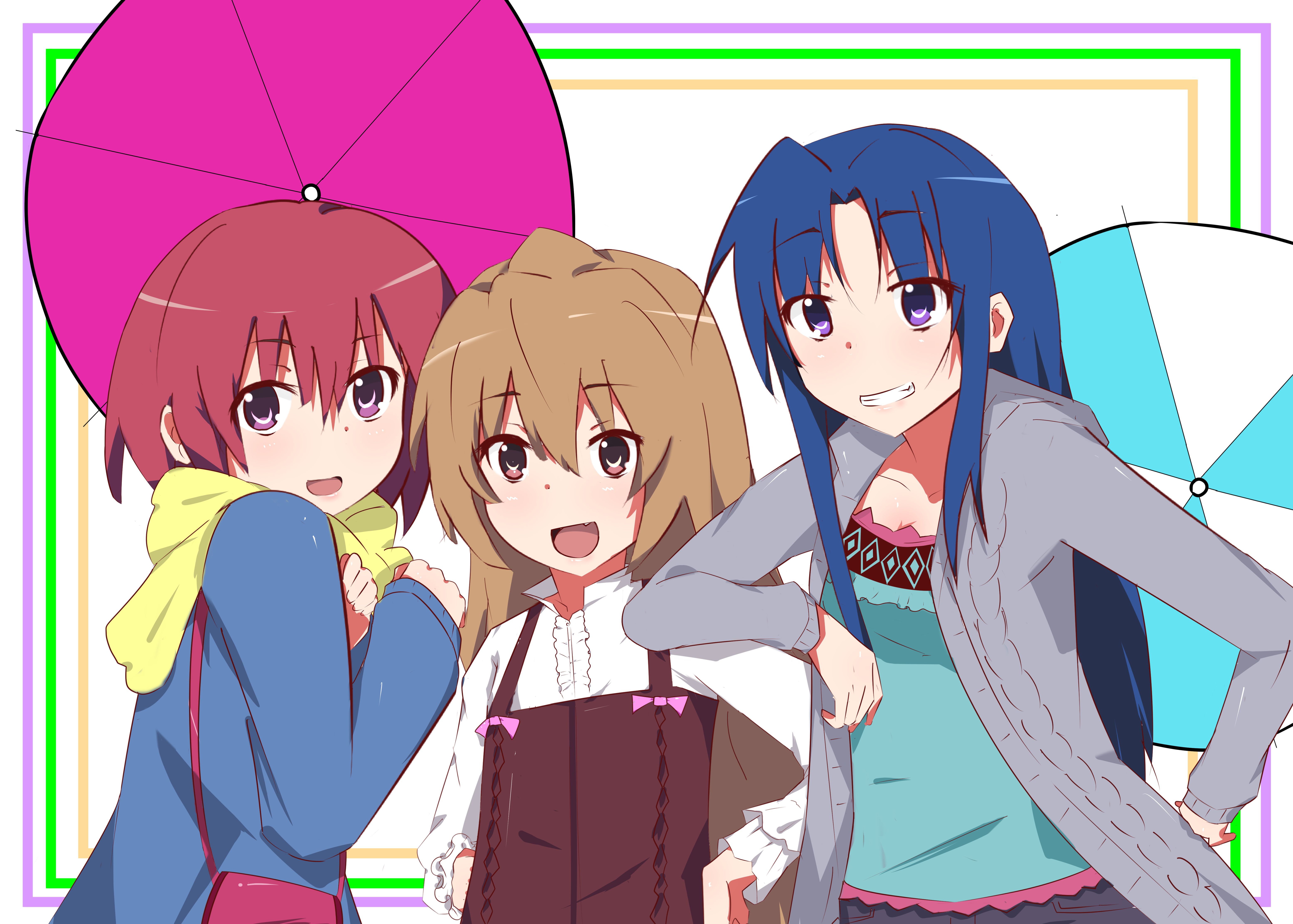 Download mobile wallpaper Anime, Toradora!, Taiga Aisaka, Ami Kawashima, Minori Kushieda for free.
