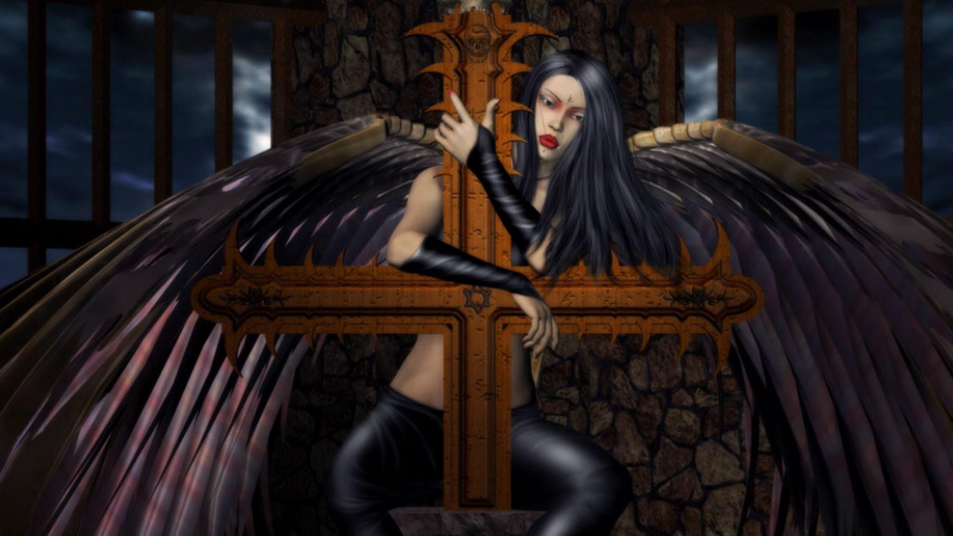 Free download wallpaper Dark, Angel on your PC desktop