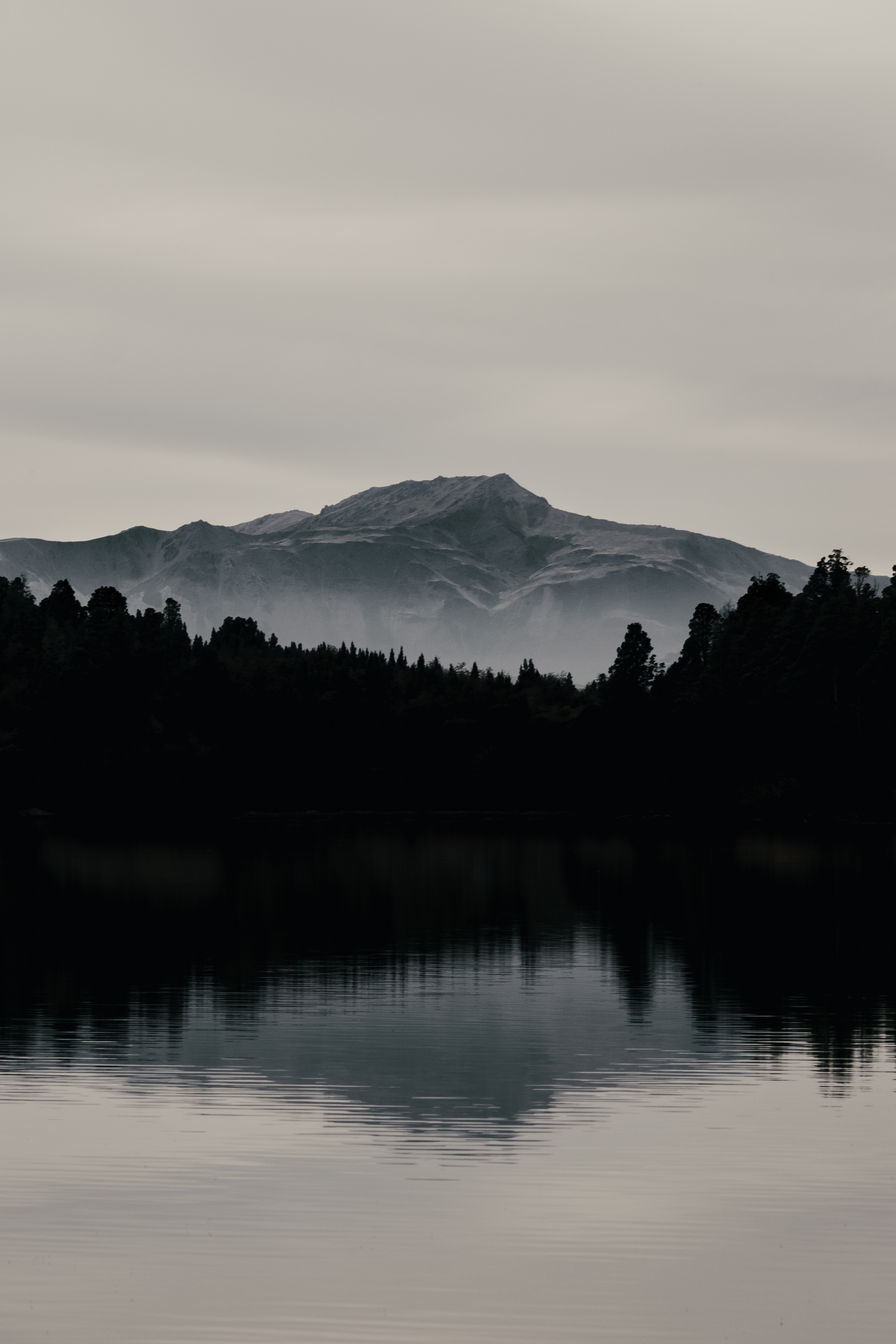 Free download wallpaper Dark, Nature, Mountain, Lake, Reflection, Forest, Landscape on your PC desktop