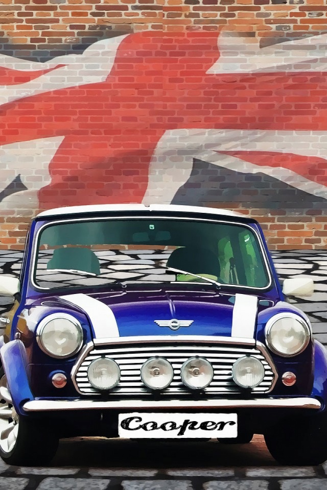 Download mobile wallpaper Mini Cooper, Car, Flag, Mini, England, Vehicles for free.