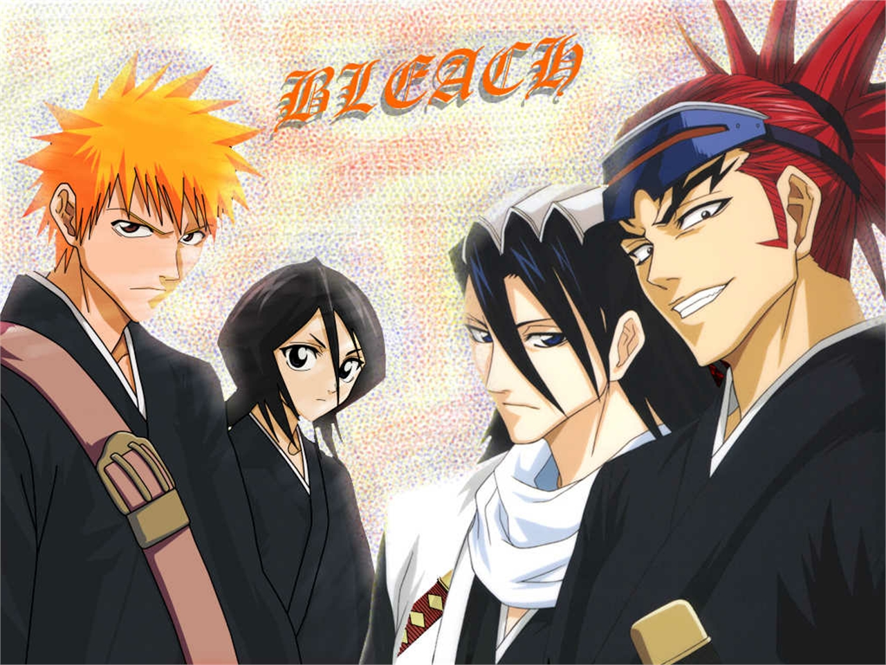 Download mobile wallpaper Anime, Bleach, Rukia Kuchiki, Renji Abarai, Ichigo Kurosaki, Byakuya Kuchiki for free.