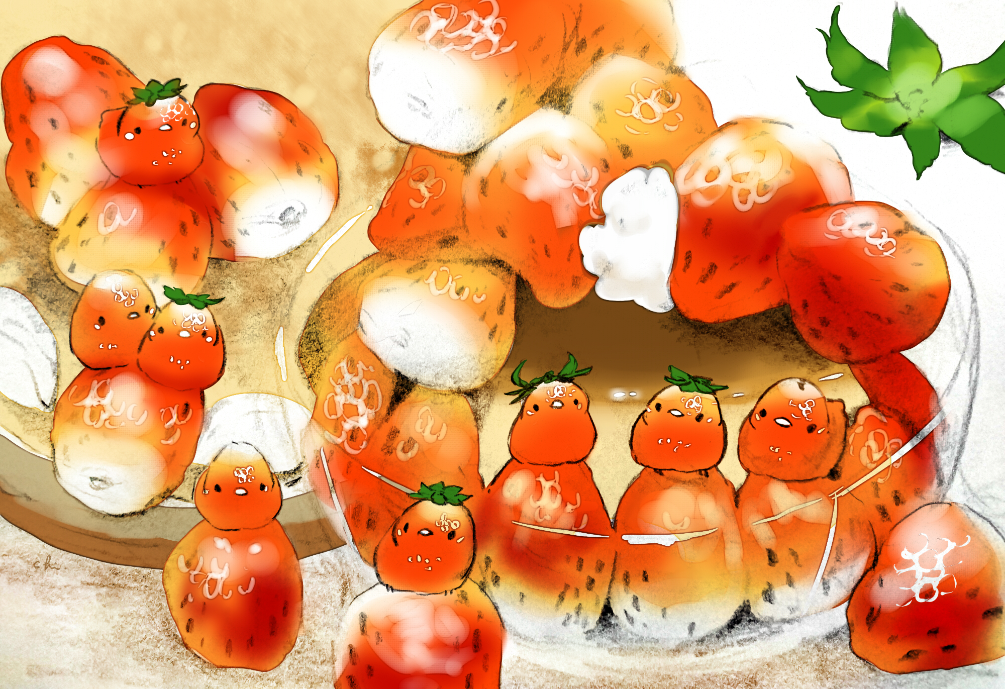 Laden Sie das Erdbeere, Essen, Animes-Bild kostenlos auf Ihren PC-Desktop herunter