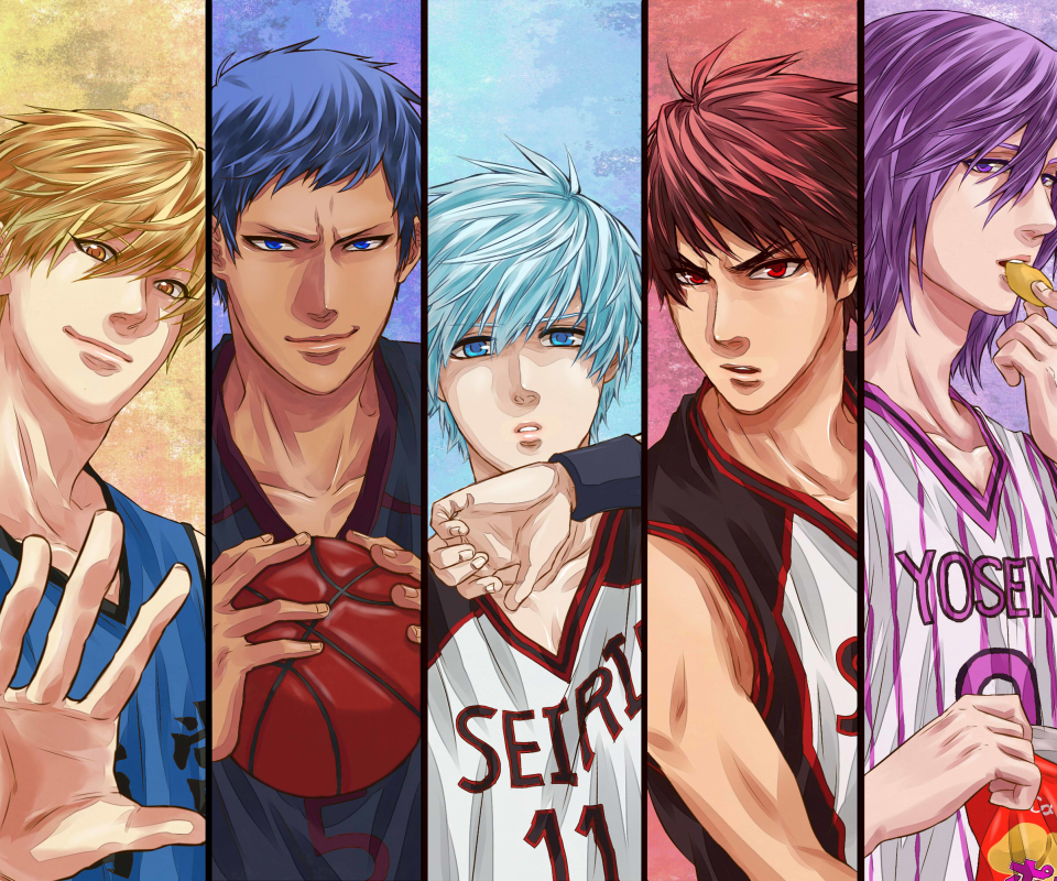 Baixar papel de parede para celular de Anime, Daiki Aomine, Shintaro Midorima, Atsushi Murasakibara, Ryota Kise, Seijūrō Akashi, Tetsuya Kuroko, Kuroko No Basket gratuito.