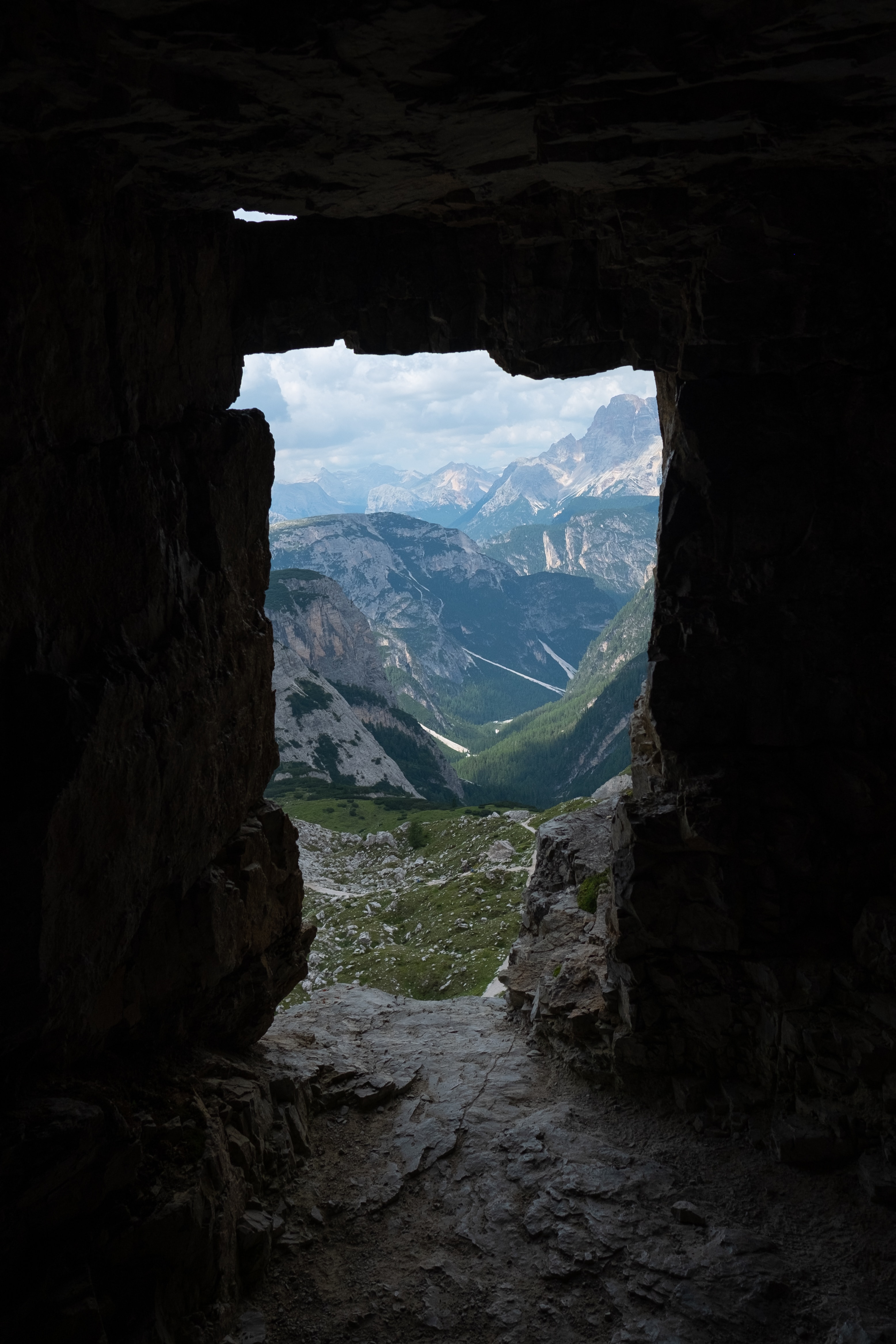 Download mobile wallpaper View, Stone, Mountains, Landscape, Cave, Nature for free.