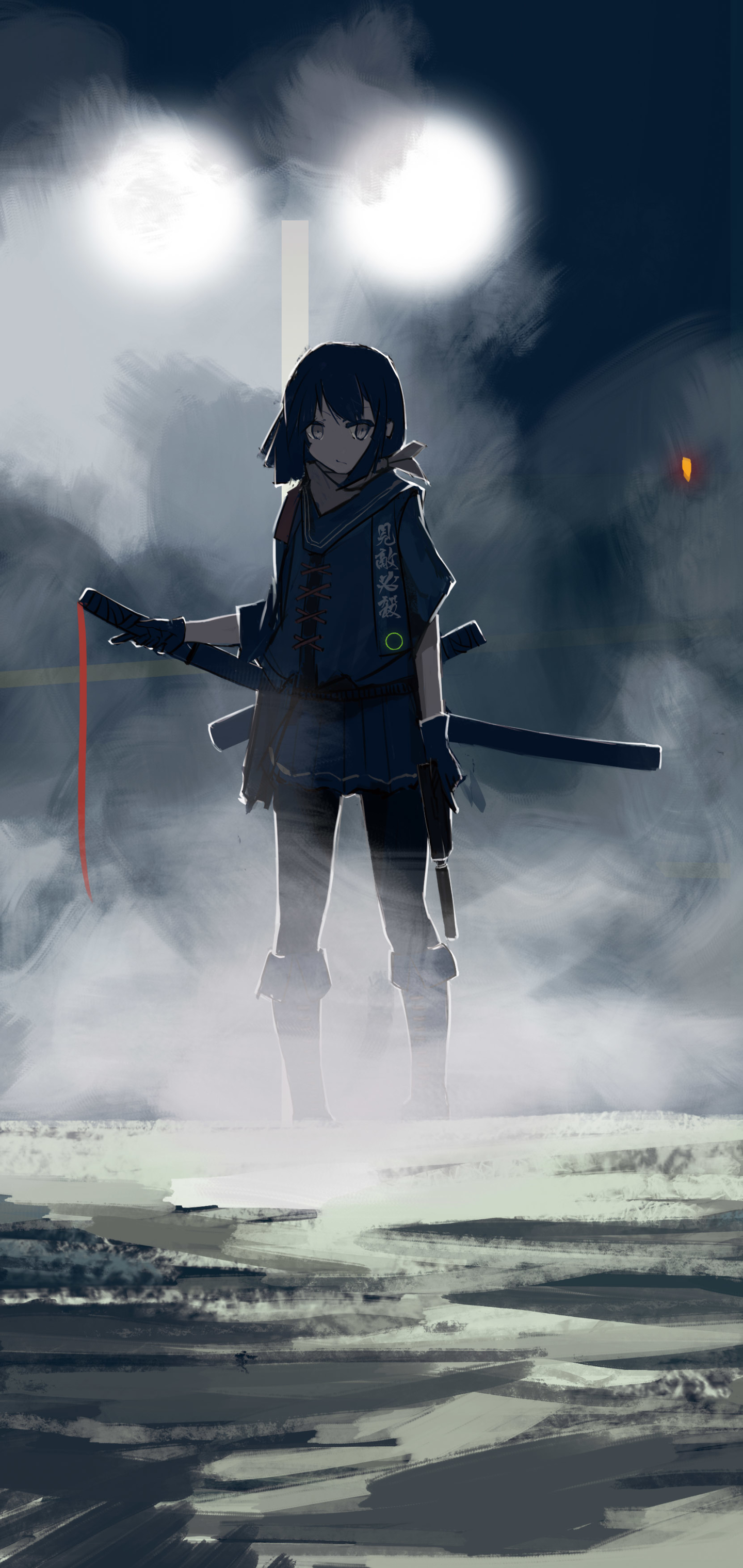 anime, original, assassin, sword Smartphone Background
