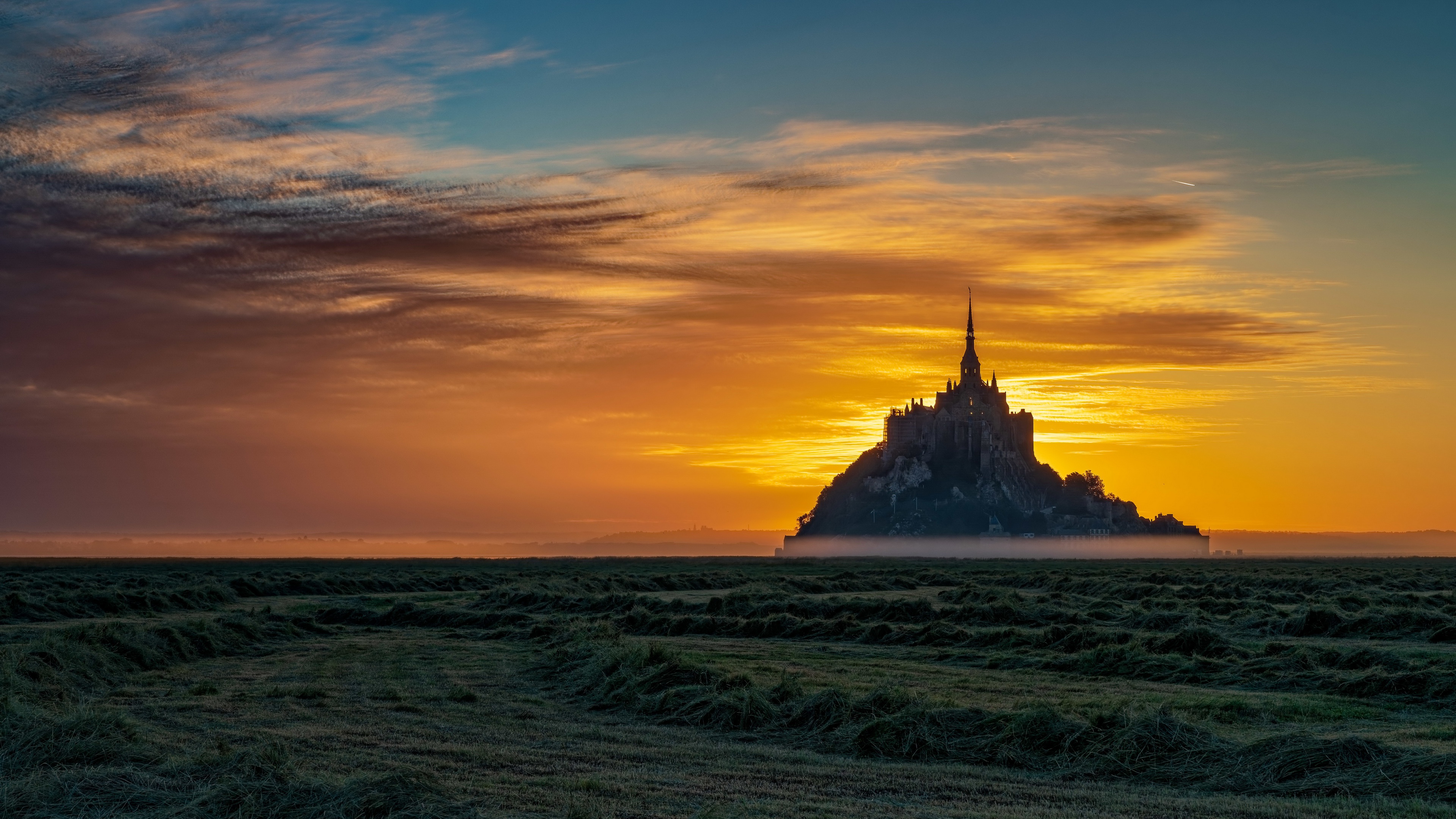 Téléchargez gratuitement l'image Coucher De Soleil, France, Mont Saint Michel, Religieux sur le bureau de votre PC