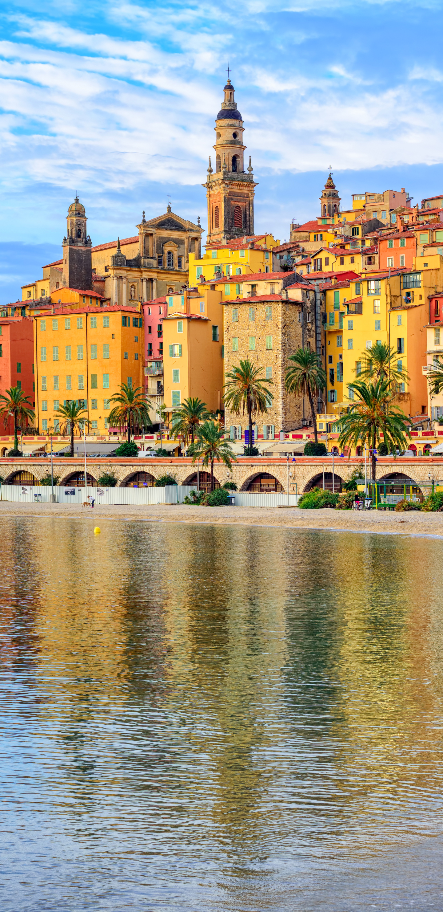 Free download wallpaper Architecture, Beach, House, Town, Man Made, French Riviera, Towns on your PC desktop