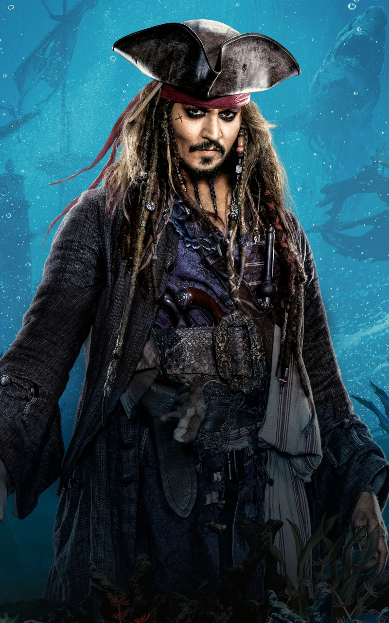 Téléchargez des papiers peints mobile Johnny Depp, Film, Jack Sparrow, Pirates Des Caraïbes : La Vengeance De Salazar gratuitement.