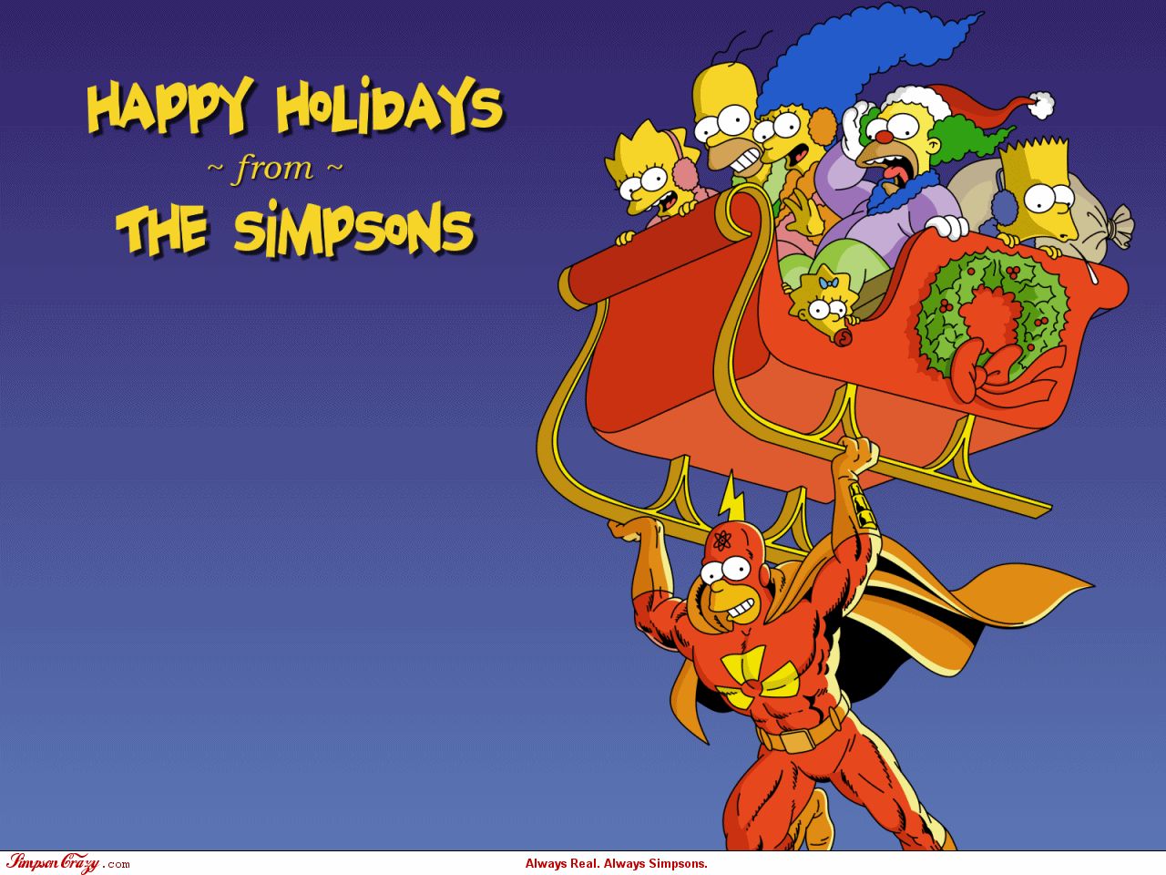 holiday, christmas, bart simpson, homer simpson, krusty the clown, lisa simpson, maggie simpson, marge simpson, the simpsons