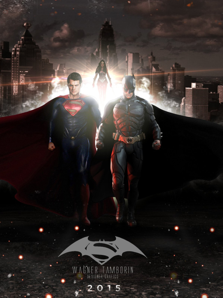 Download mobile wallpaper Batman, Superman, Movie, Wonder Woman, Batman V Superman: Dawn Of Justice for free.