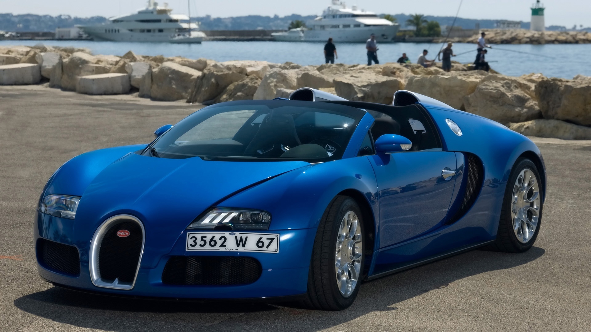 Скачати мобільні шпалери Бугатті, Bugatti Veyron, Синій, Транспортні Засоби, Автомобіль безкоштовно.