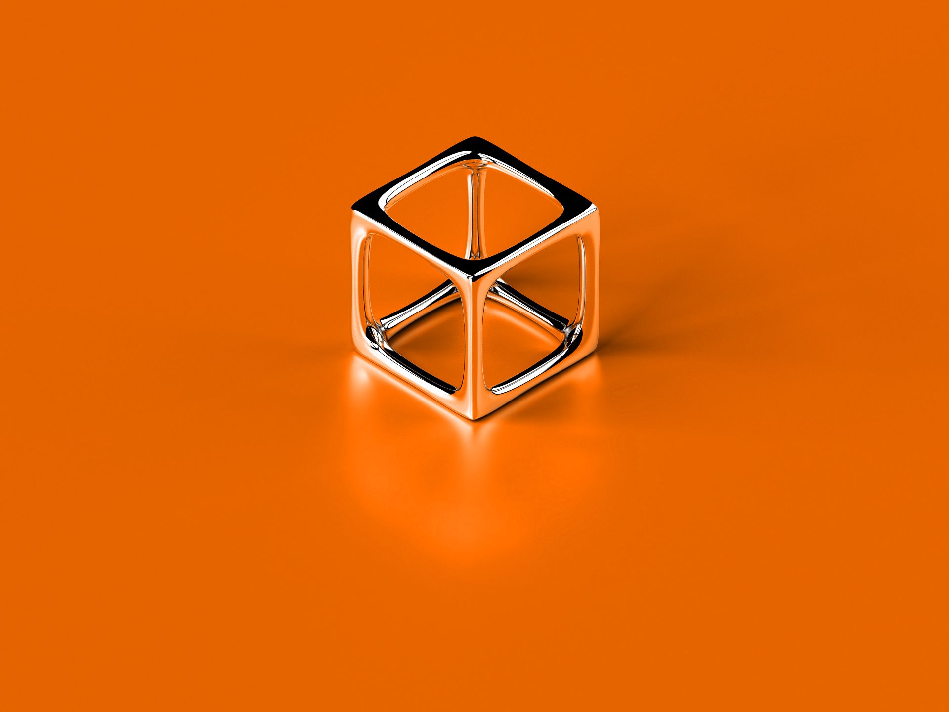 Descarga gratuita de fondo de pantalla para móvil de Abstracto, Cubo, Color Naranja).