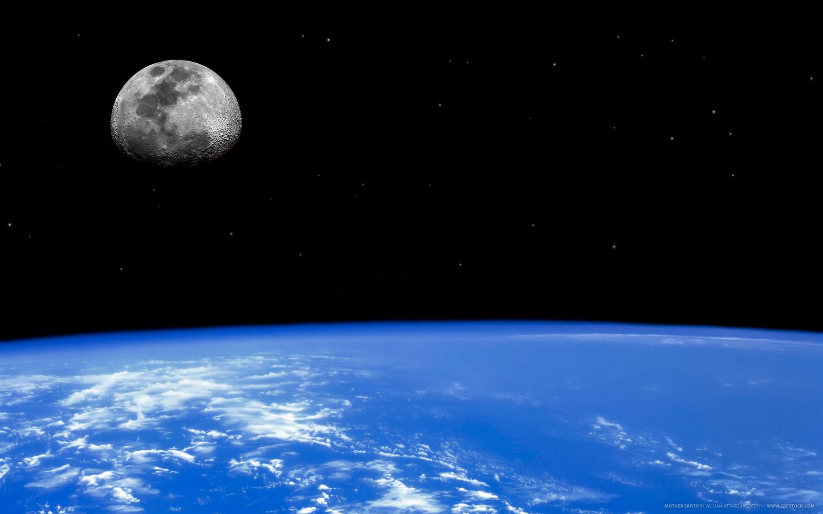 Download mobile wallpaper Moon, Earth, From Space for free.