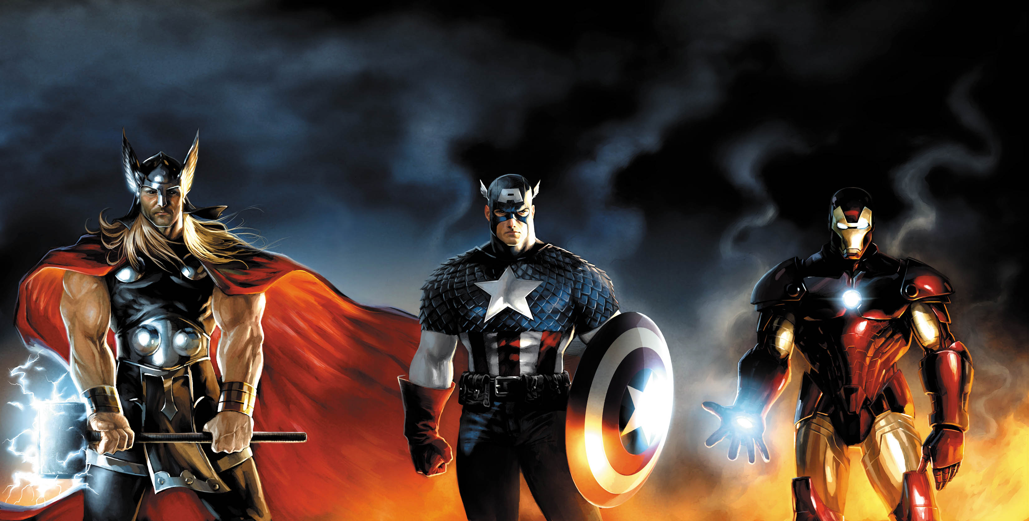Baixe gratuitamente a imagem Homem De Ferro, Capitão América, Os Vingadores, História Em Quadrinhos, Thor na área de trabalho do seu PC