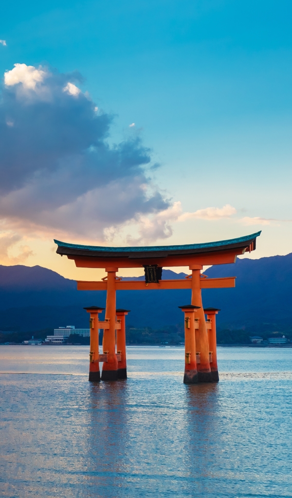 Download mobile wallpaper Japan, Torii, Religious, Itsukushima Gate for free.