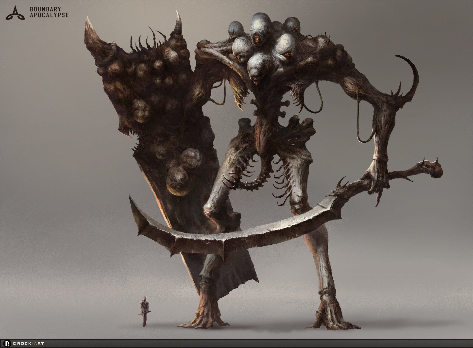 Free download wallpaper Dark, Shield, Creature, Creepy, Sword, Giant on your PC desktop