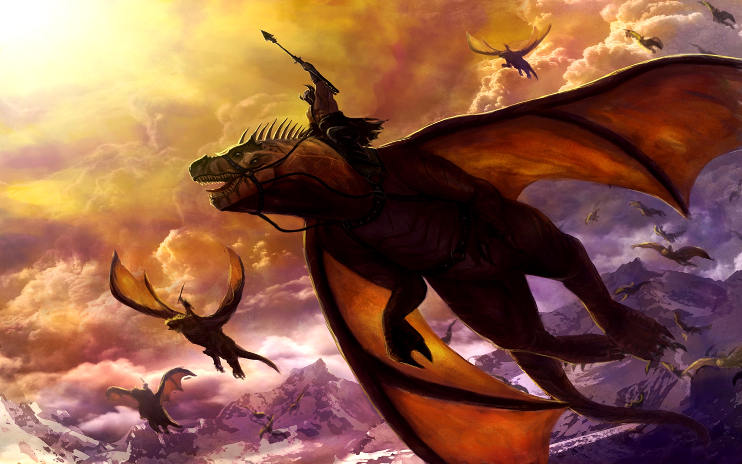 Windows Backgrounds fantasy, dragons