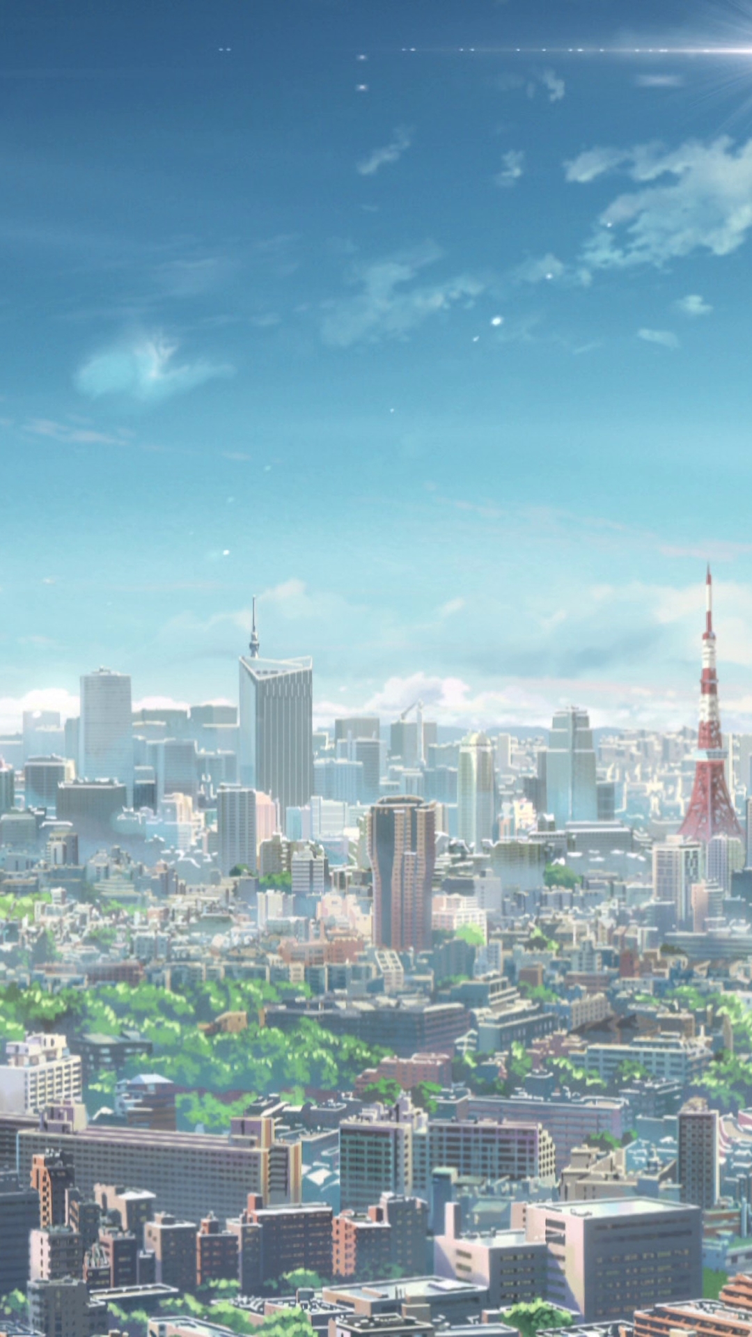 Handy-Wallpaper Tokio, Himmel, Animes, Tokyo Turm, Your Name Gestern Heute Und Für Immer, Kimi No Na Wa kostenlos herunterladen.
