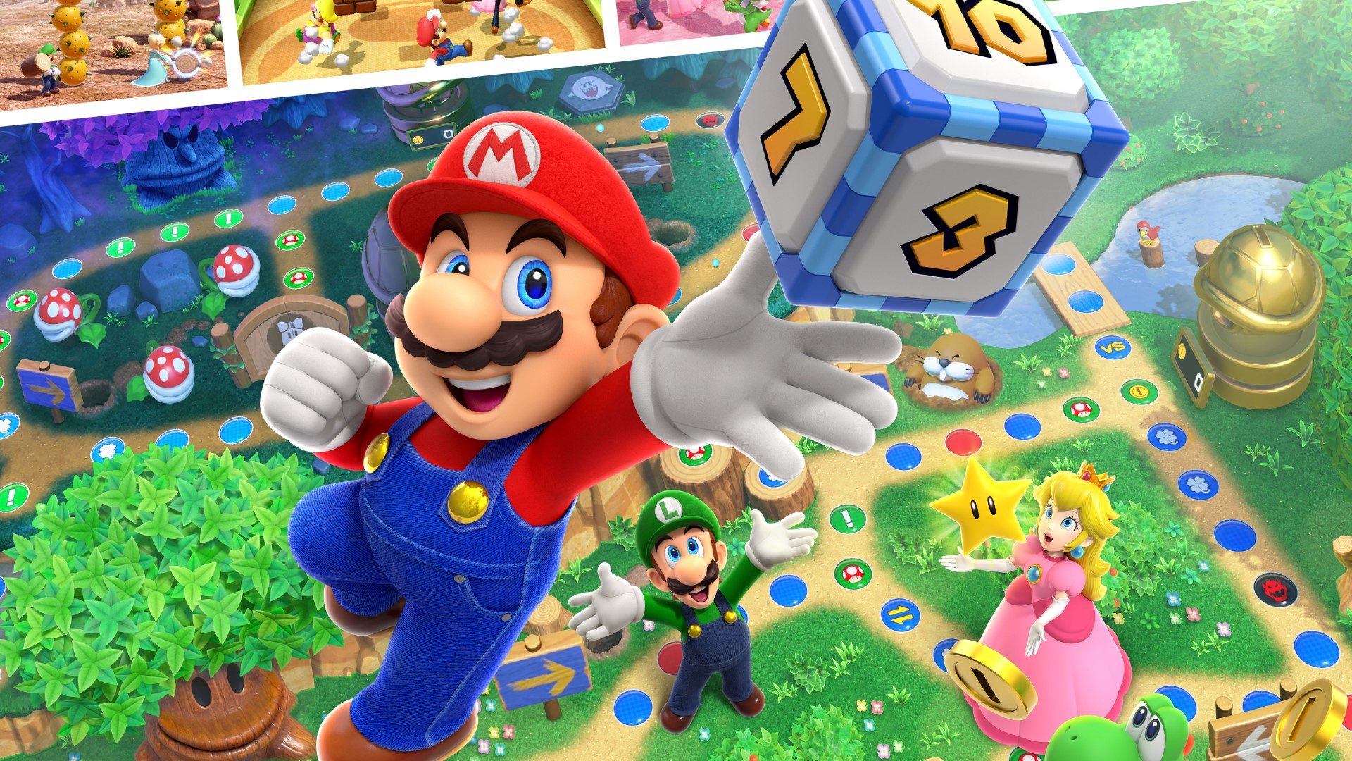 Laden Sie Mario Party Superstars HD-Desktop-Hintergründe herunter