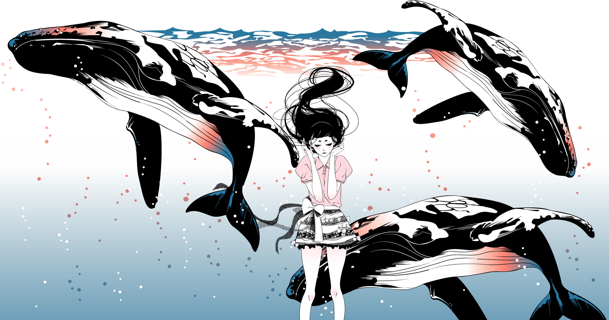 Téléchargez des papiers peints mobile Baleine, Animé, Sous L'eau gratuitement.