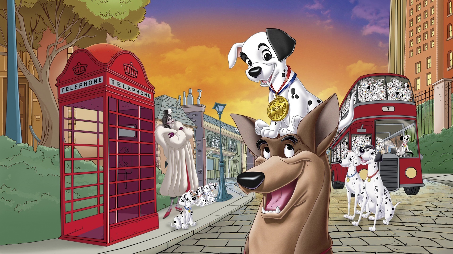 Laden Sie das Filme, 101 Dalmatiner Ii: Patch's London Adventure-Bild kostenlos auf Ihren PC-Desktop herunter
