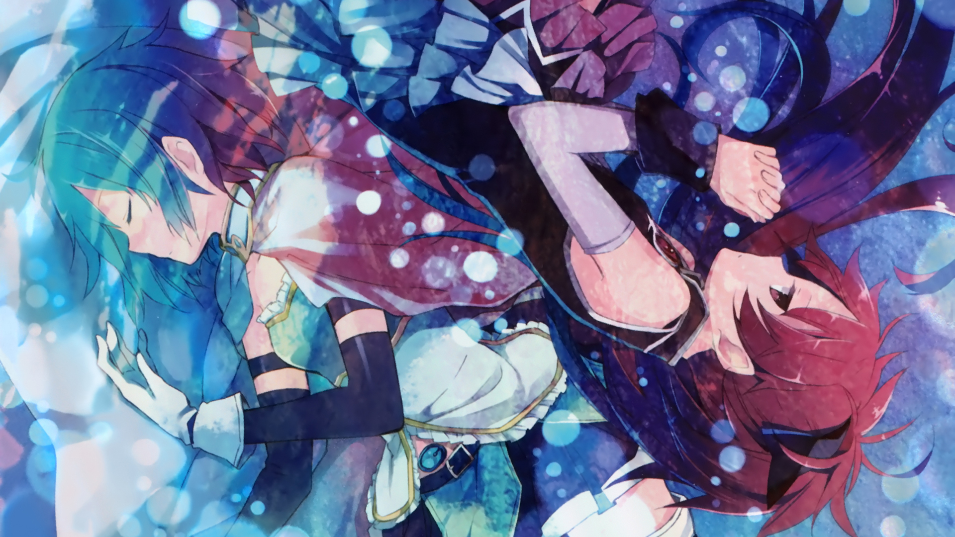 Laden Sie das Animes, Kyōko Sakura, Madoka Magica, Sayaka Miki-Bild kostenlos auf Ihren PC-Desktop herunter