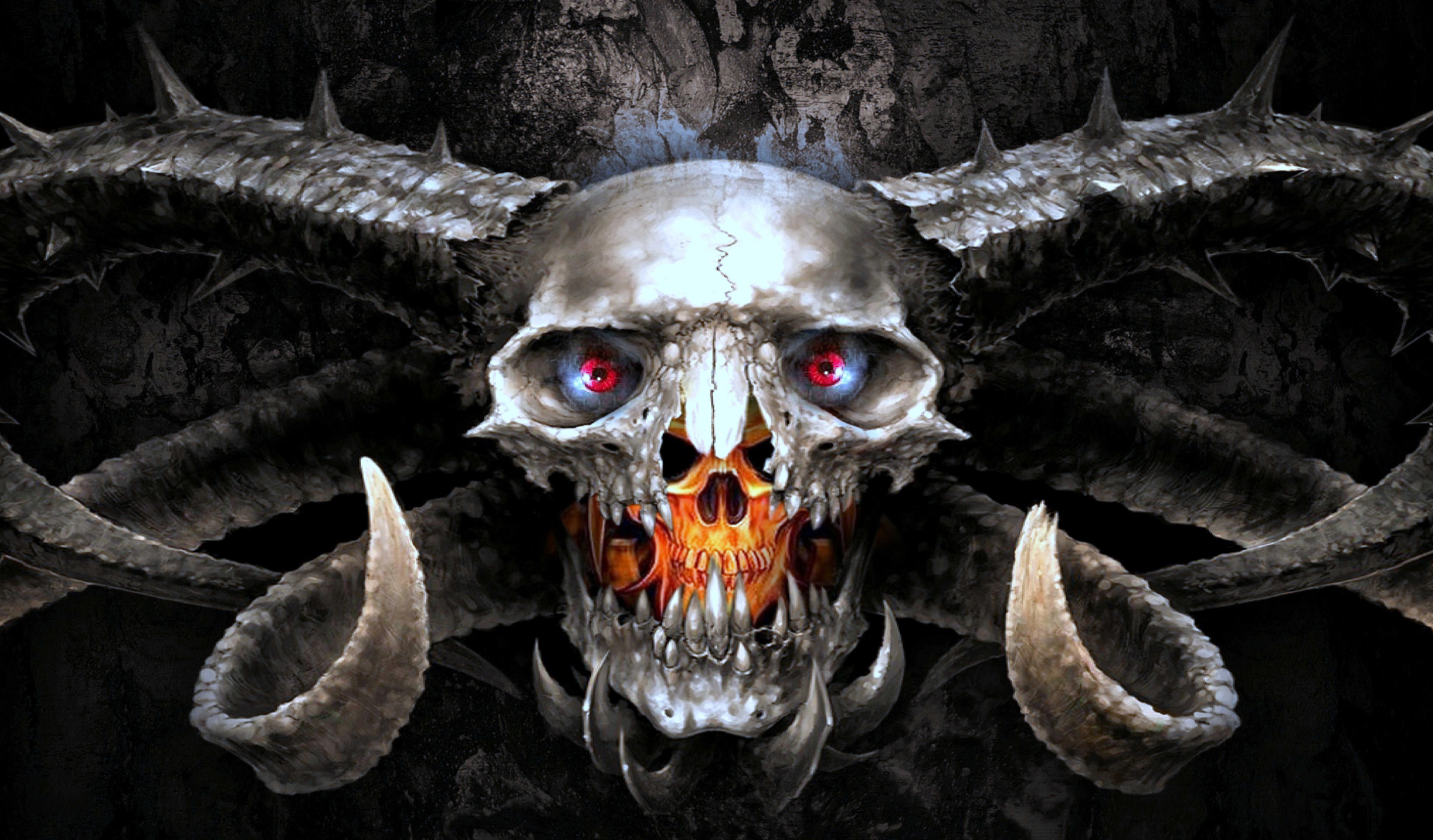 Free download wallpaper Dark, Skull on your PC desktop