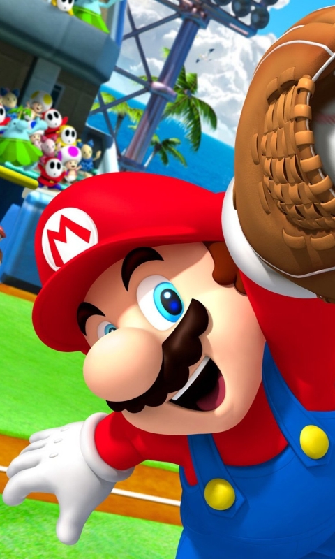 Mario Super Sluggers cellphone Wallpaper