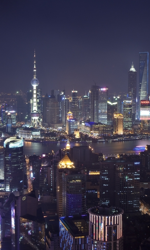 Download mobile wallpaper Cities, Night, China, Shanghai, Man Made for free.