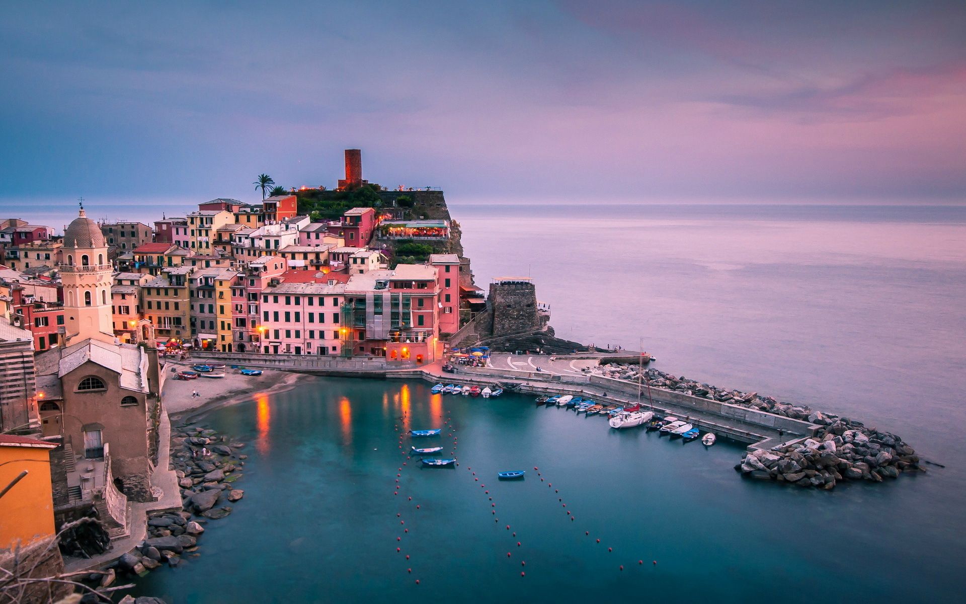 man made, vernazza, boat, building, harbor, house, ocean, towns