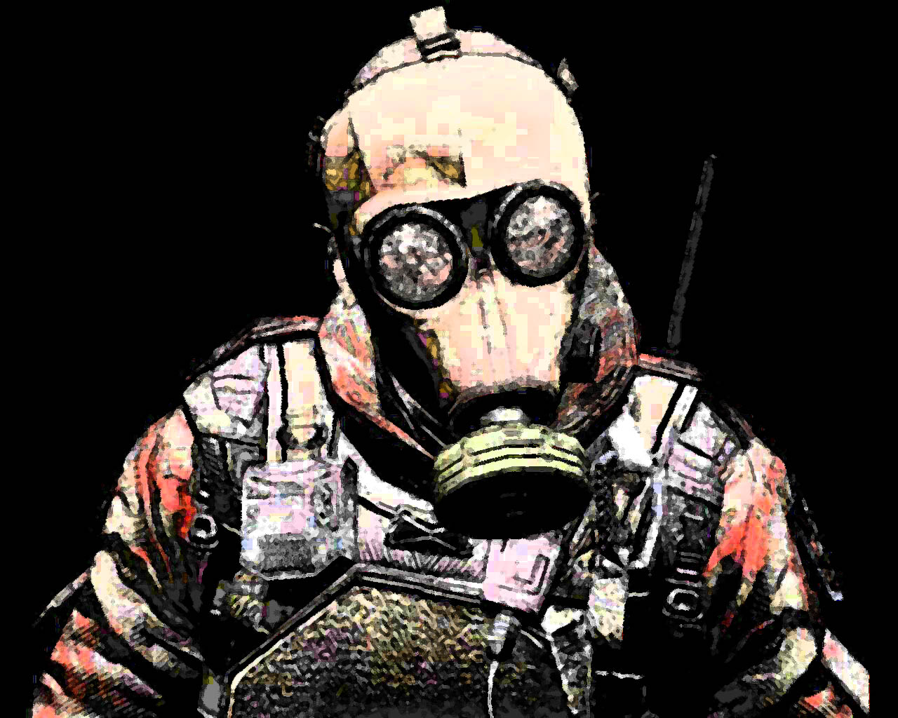 Free download wallpaper Dark, Gas Mask on your PC desktop