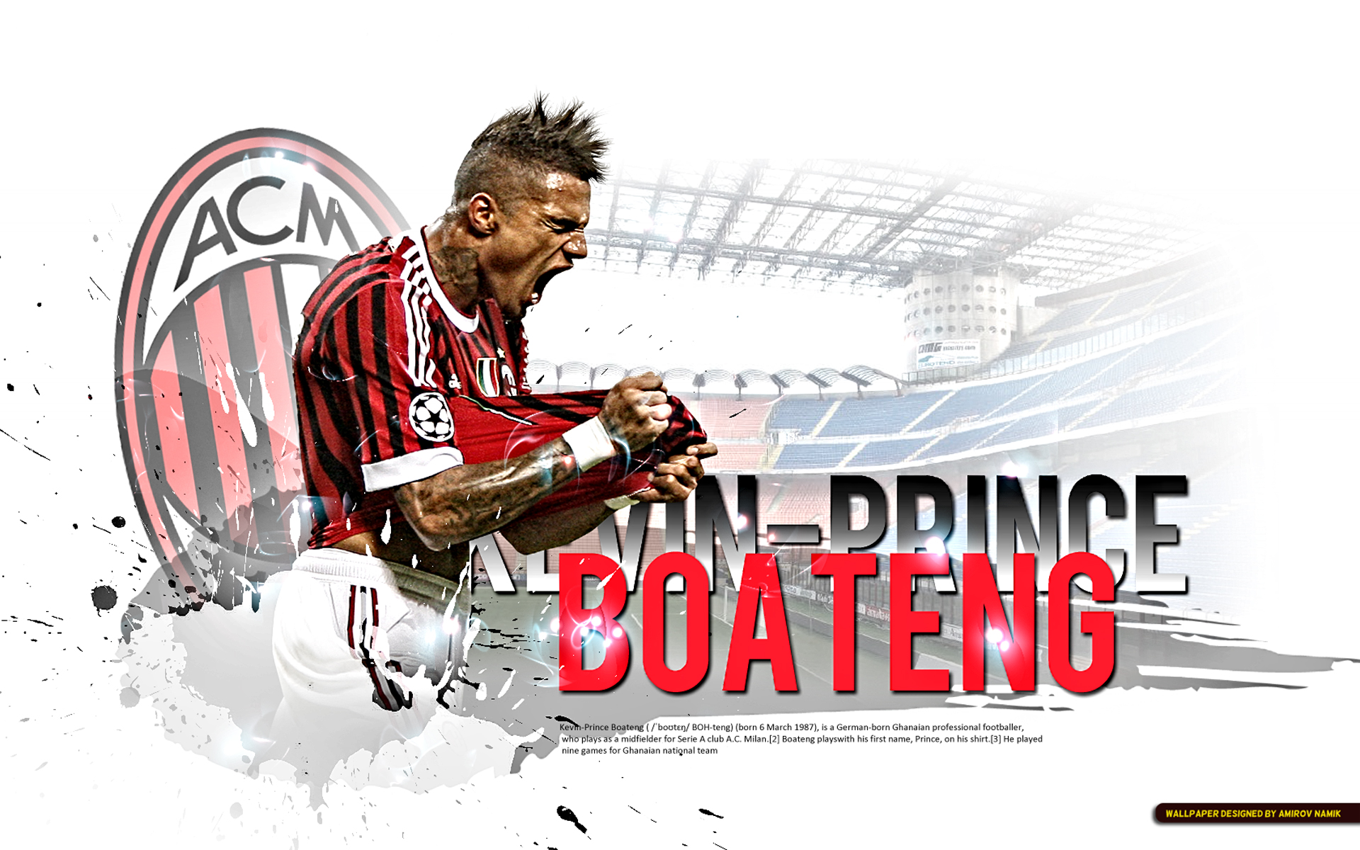 Download mobile wallpaper Sports, Soccer, A C Milan, Kevin Prince Boateng for free.