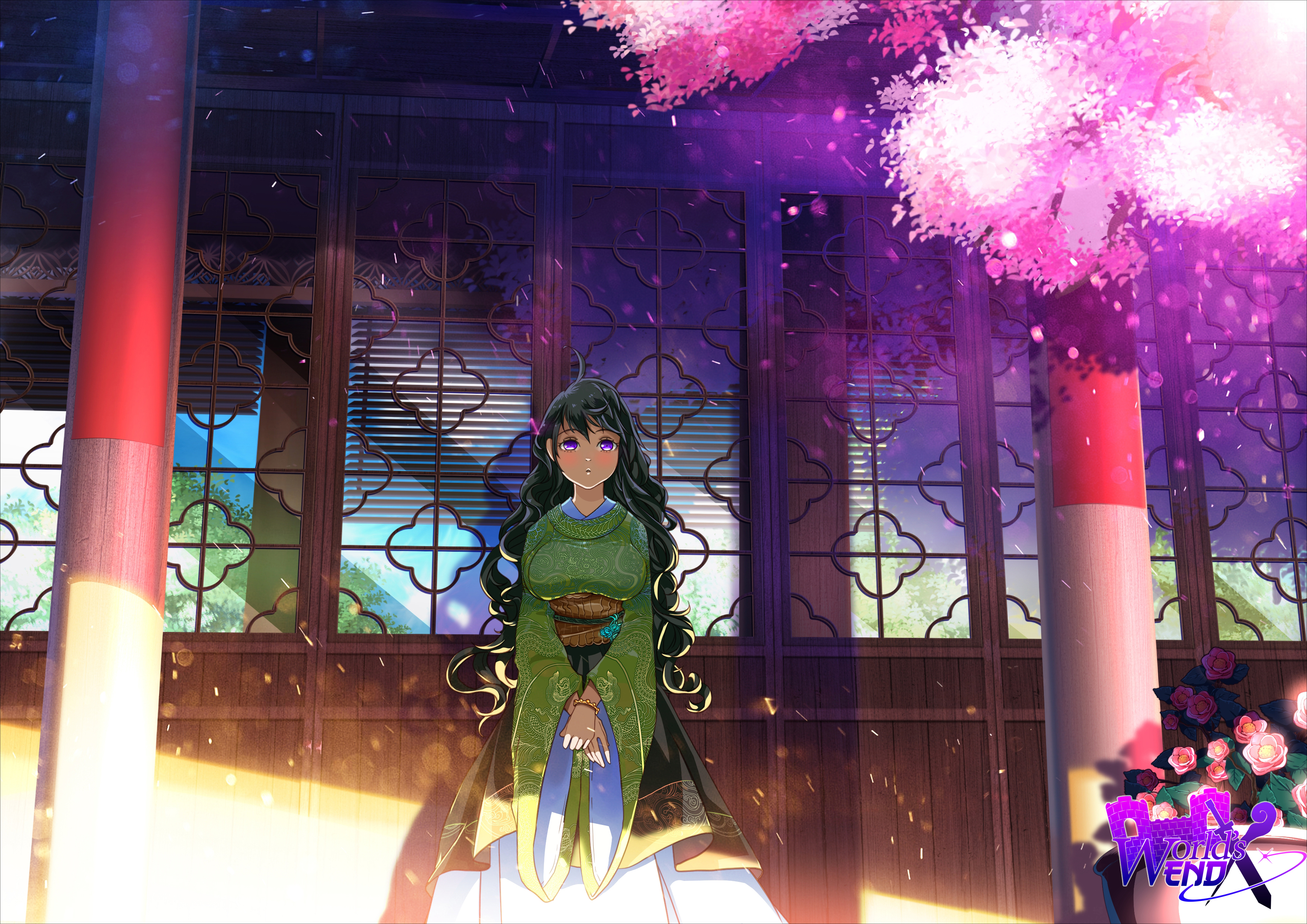Descarga gratuita de fondo de pantalla para móvil de Original, Animado, Flor De Sakura.
