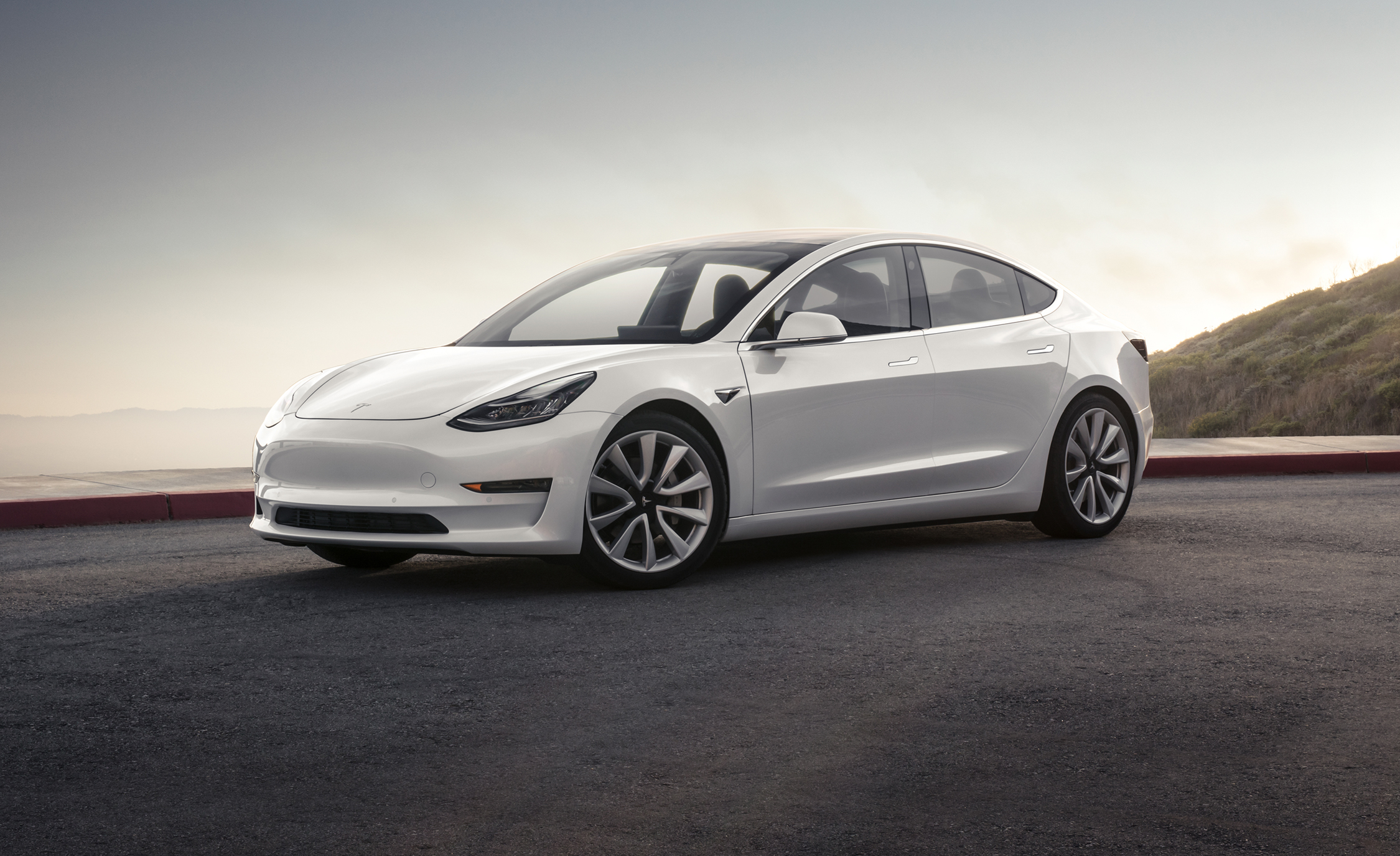 Download mobile wallpaper Car, Tesla Motors, Vehicles, White Car, Tesla Model 3 for free.