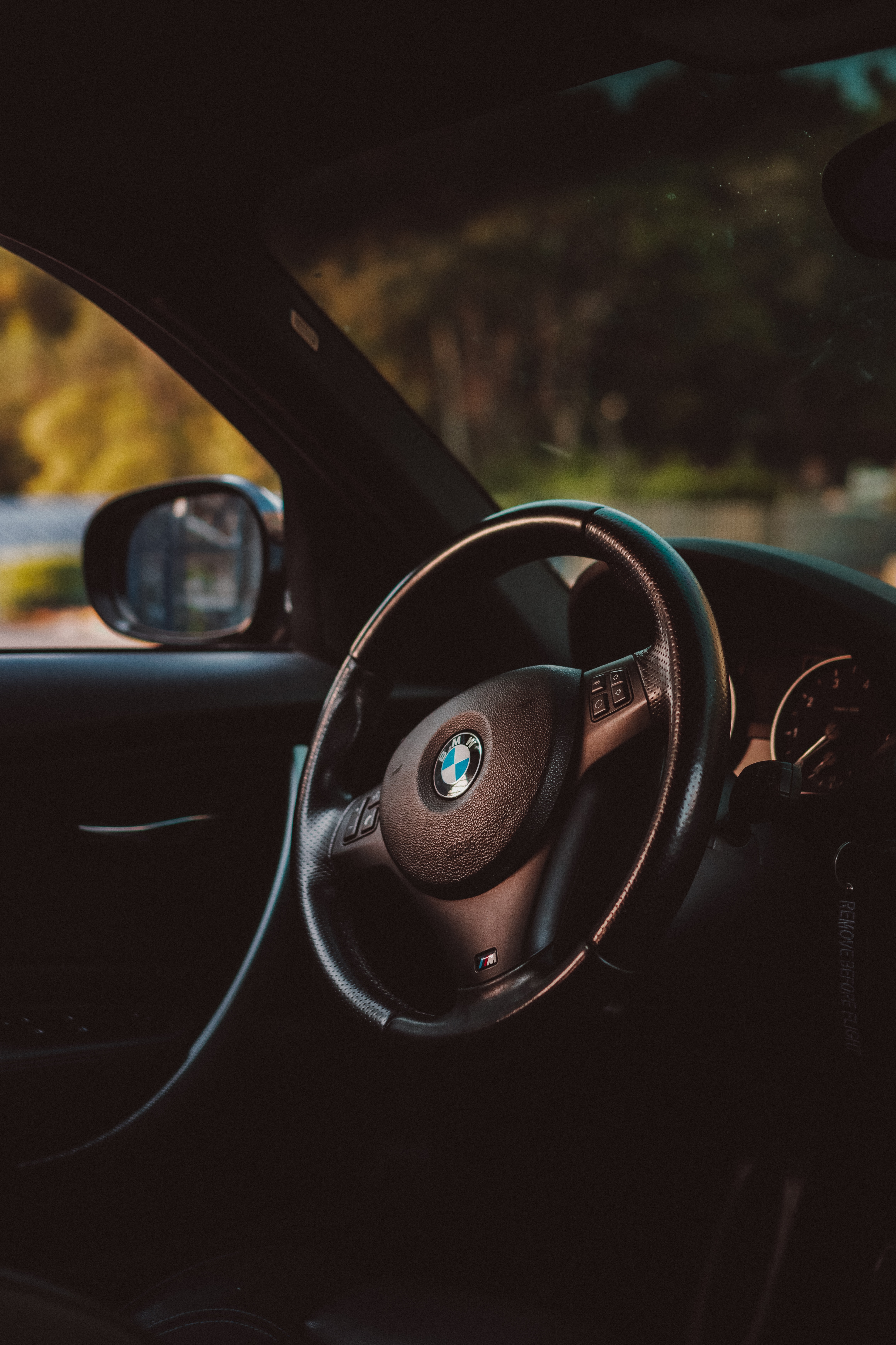bmw, steering wheel, black, car, cars, machine, rudder HD wallpaper