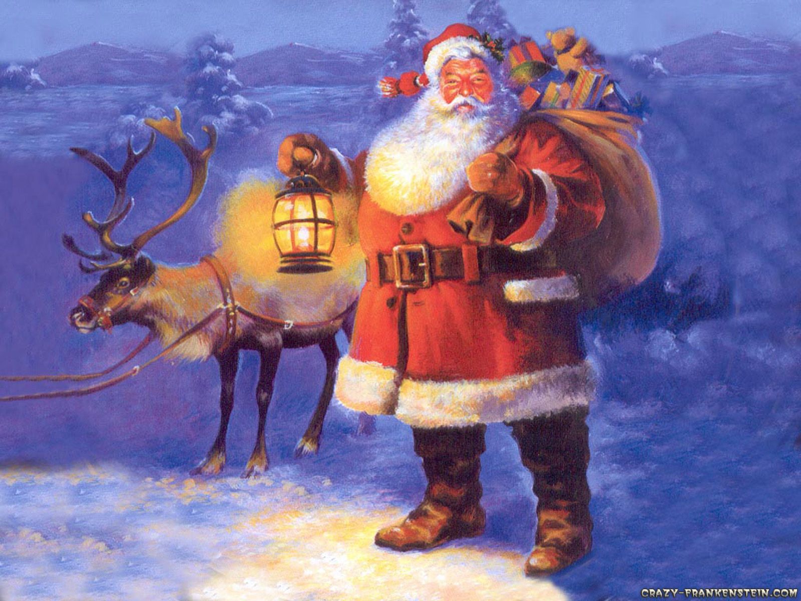 christmas, reindeer, holiday, santa